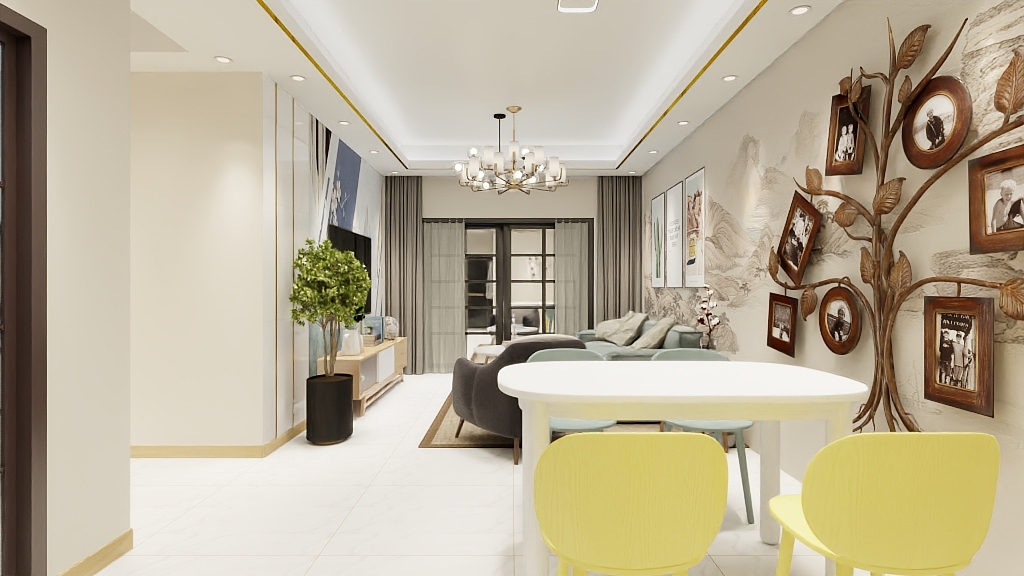 沁园春-雨-海德公园82平3室-装修设计方案