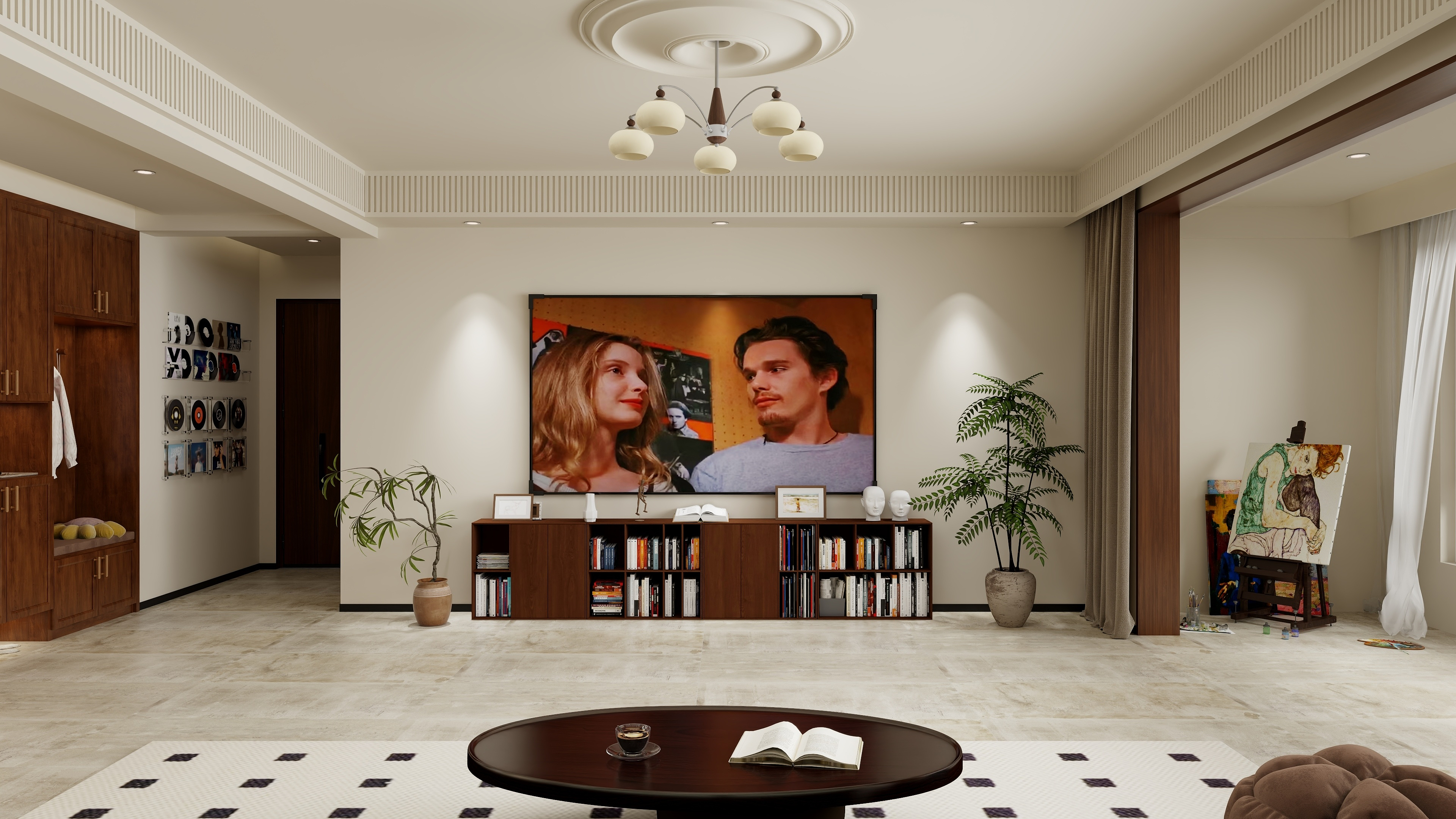 齐小北-复古|横厅-装修设计方案