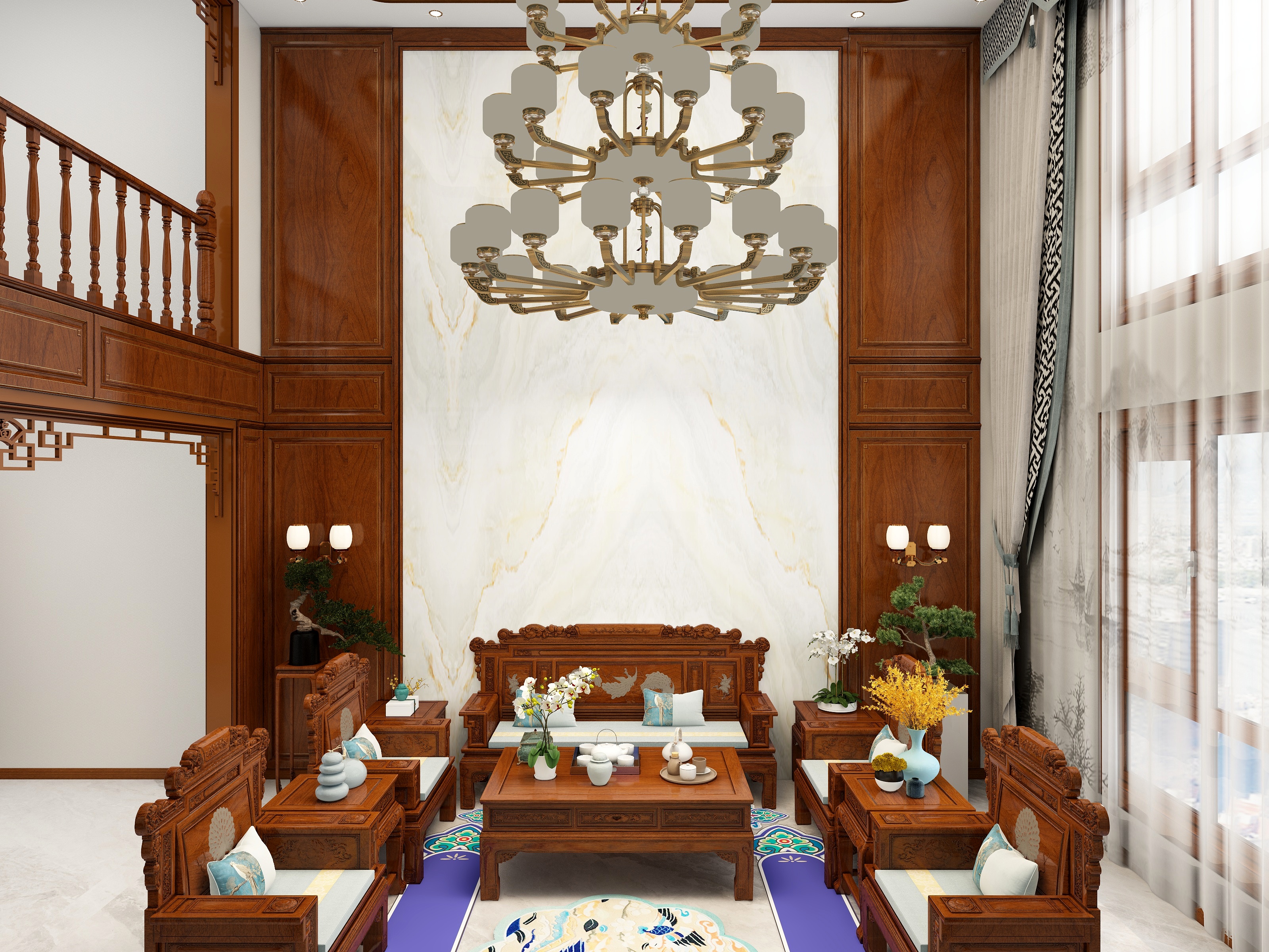 田东东设计师皇派全屋定制-丽墅庄园218㎡1室-装修设计方案