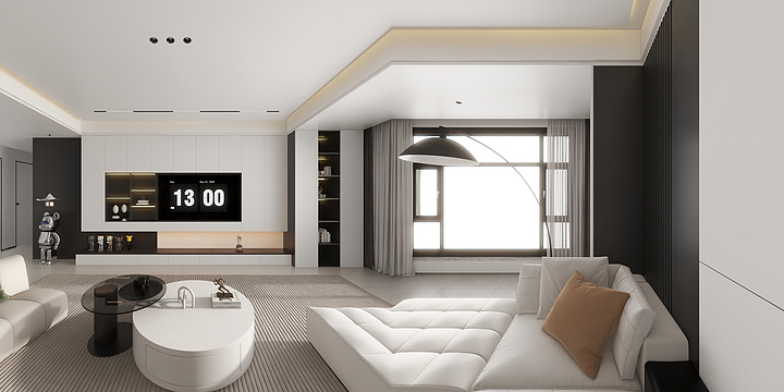 度恒02-4-现代三室一客-装修设计方案