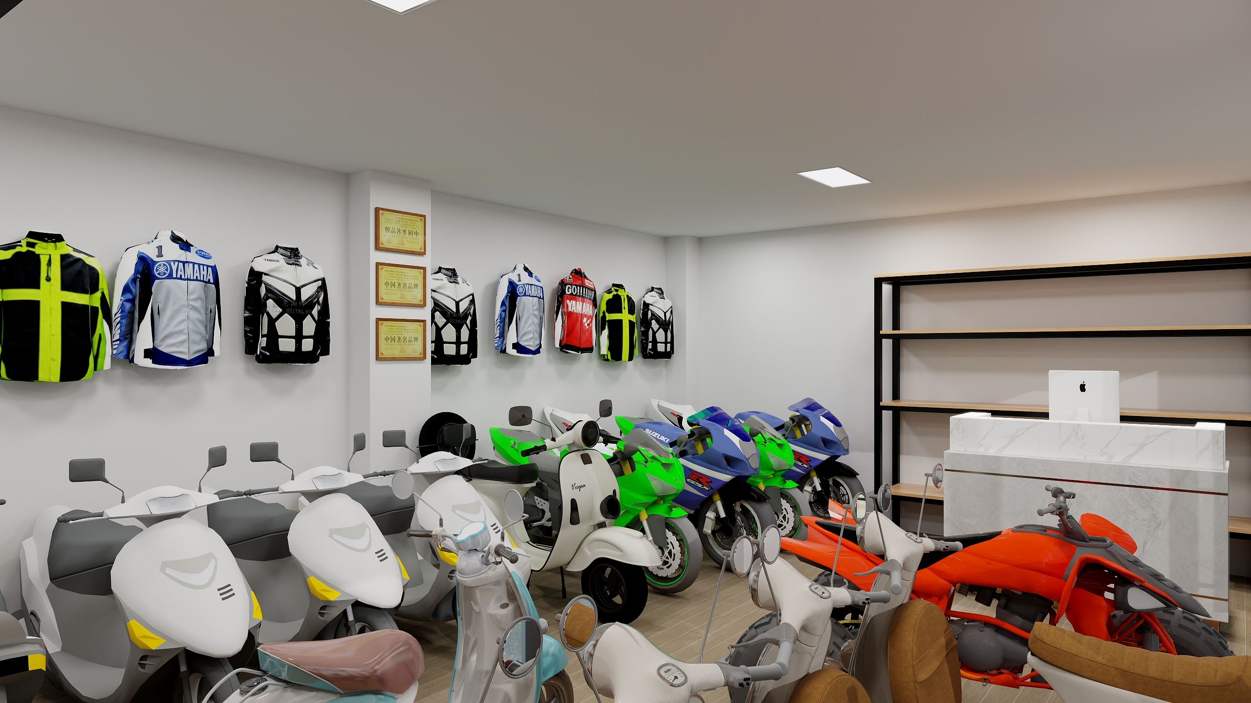 惠州燕燕-摩托车行-装修设计方案