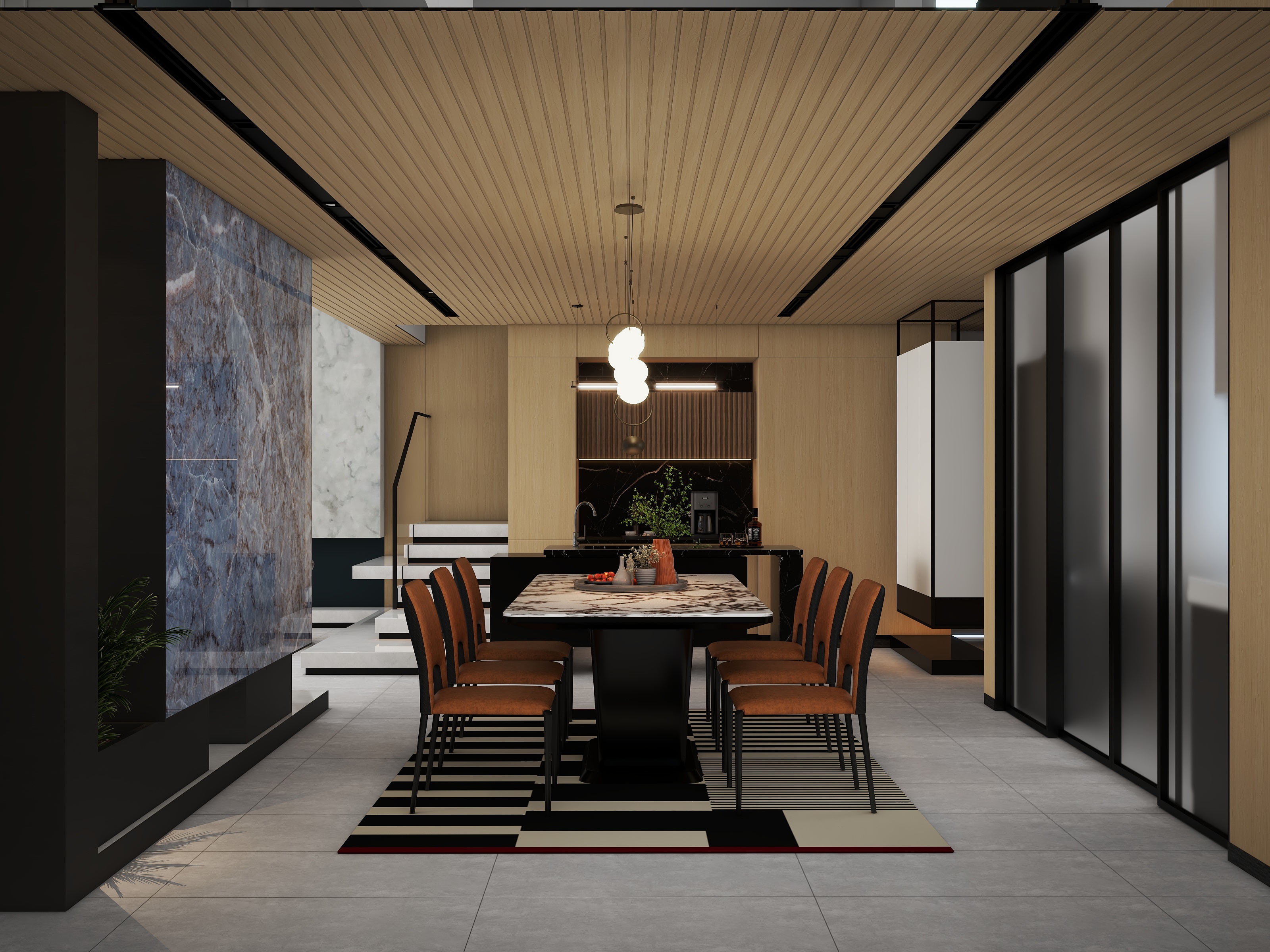 悟道设计-现代客餐厅-装修设计方案