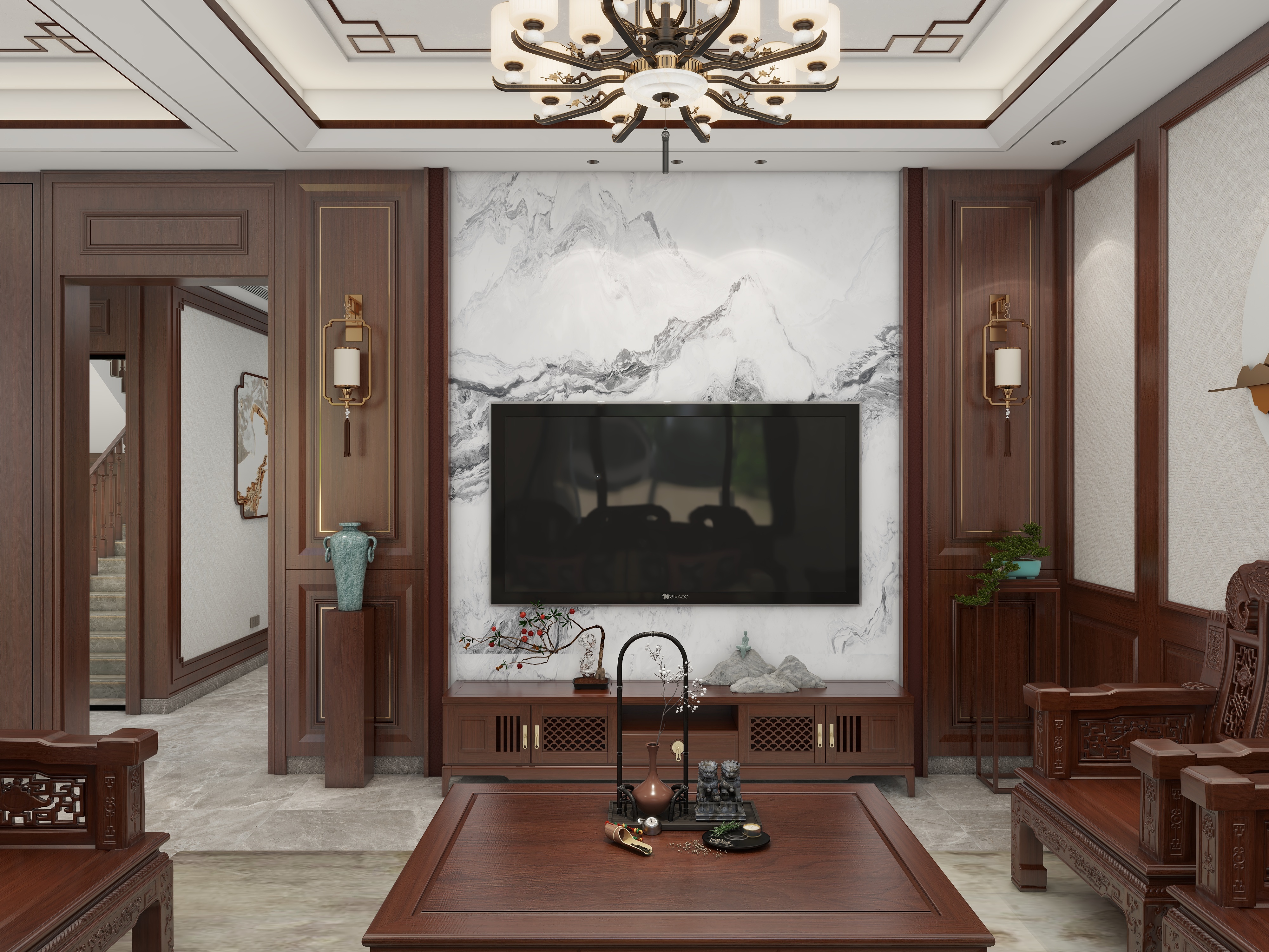 金筑HOME-观塘别墅新中式-装修设计方案