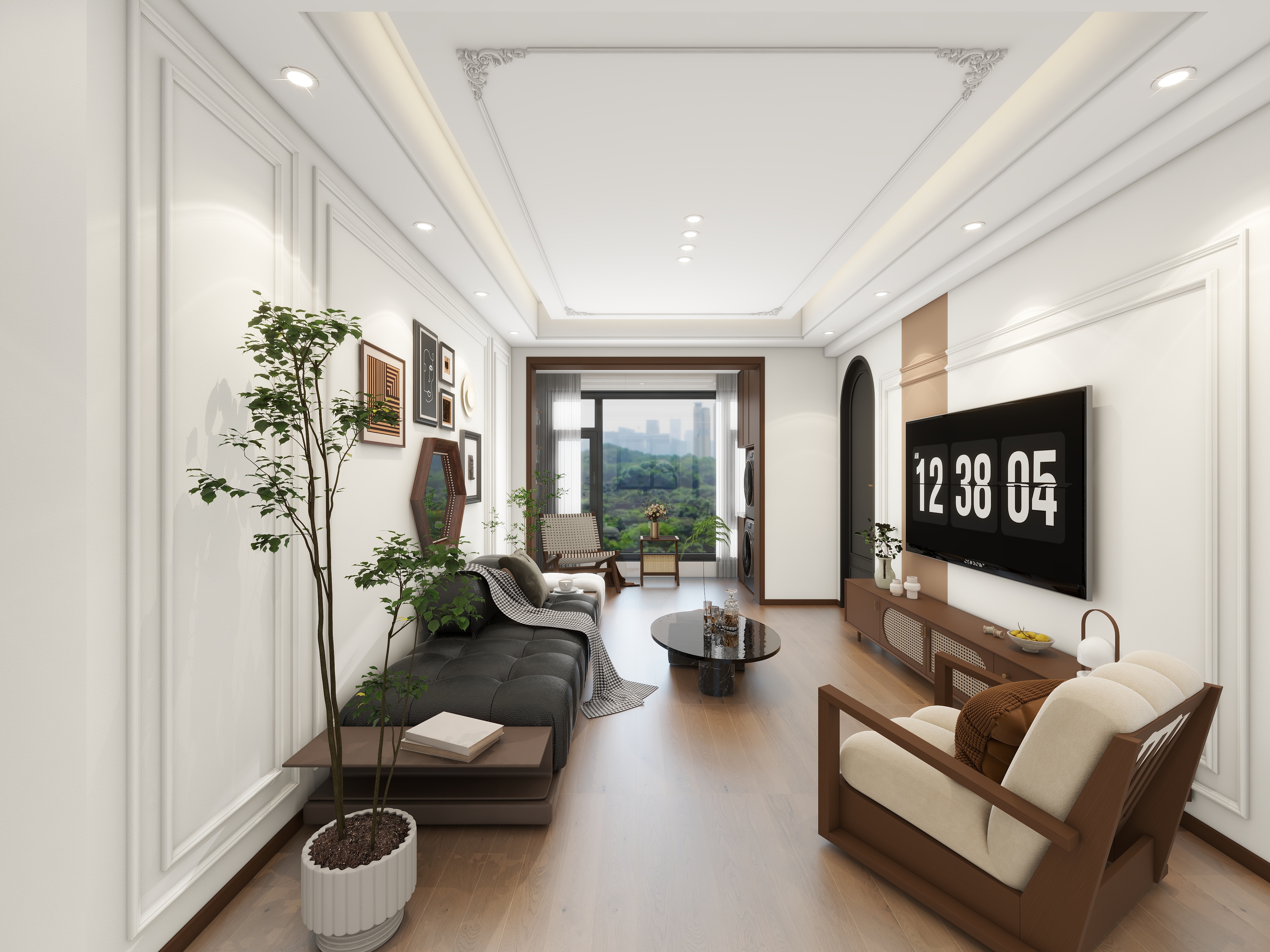 晓明设计工作室.-闵行新城中古风装修效果图