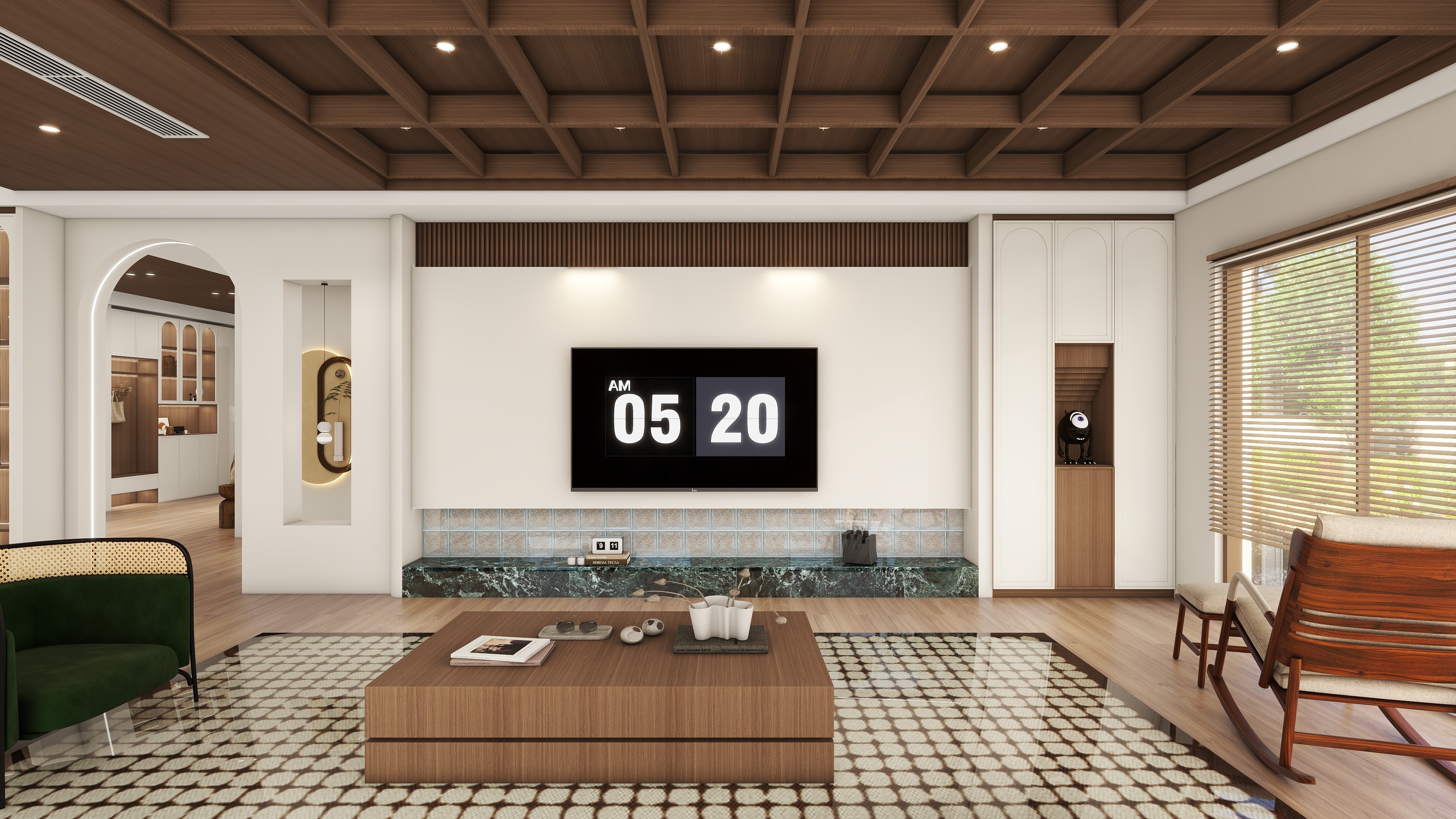 臻品美舍装饰设计-绿城蓝色钱江395㎡1室-装修设计方案