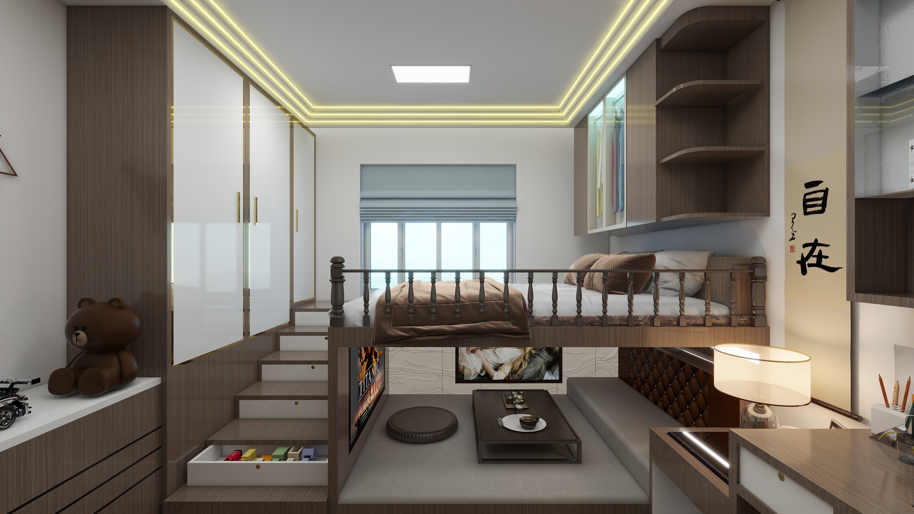 09292-公寓楼-卧室样板间-装修设计方案