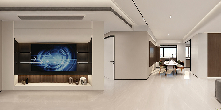 美吉尔设计-明珠半岛-125平三室素色极简-装修设计方案