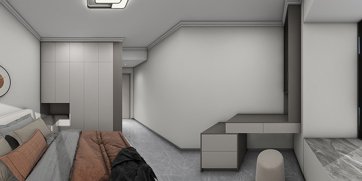 定制家具效果图设计-灰山港镇紫荆大厦17楼-装修设计方案