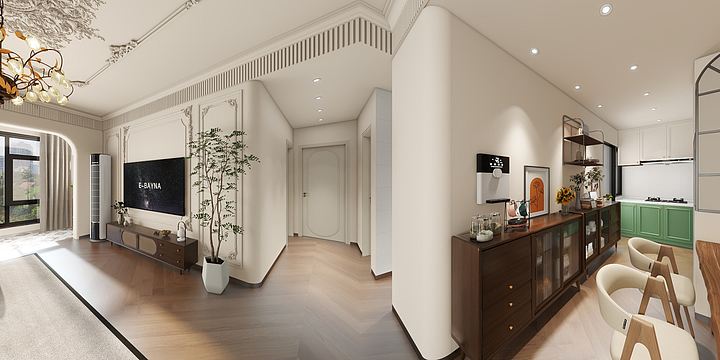 宵尧设计-奥林花园法式复古-装修设计方案