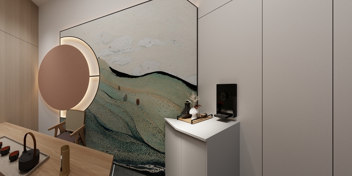 整装设计师刘嘉轩-不见不散茶馆-装修设计方案