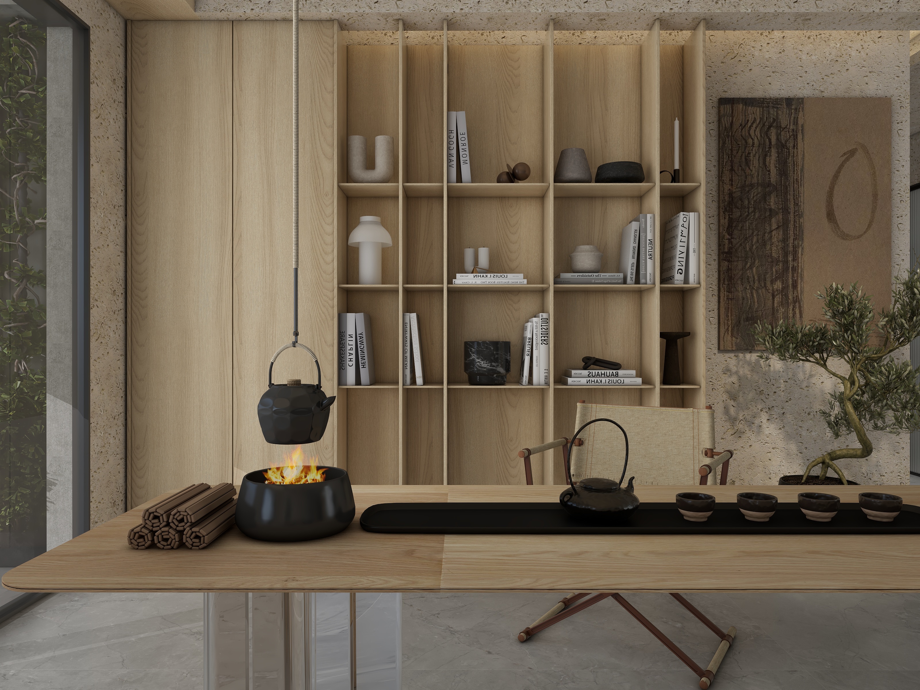 舍計-简约原木风大平层-装修设计方案