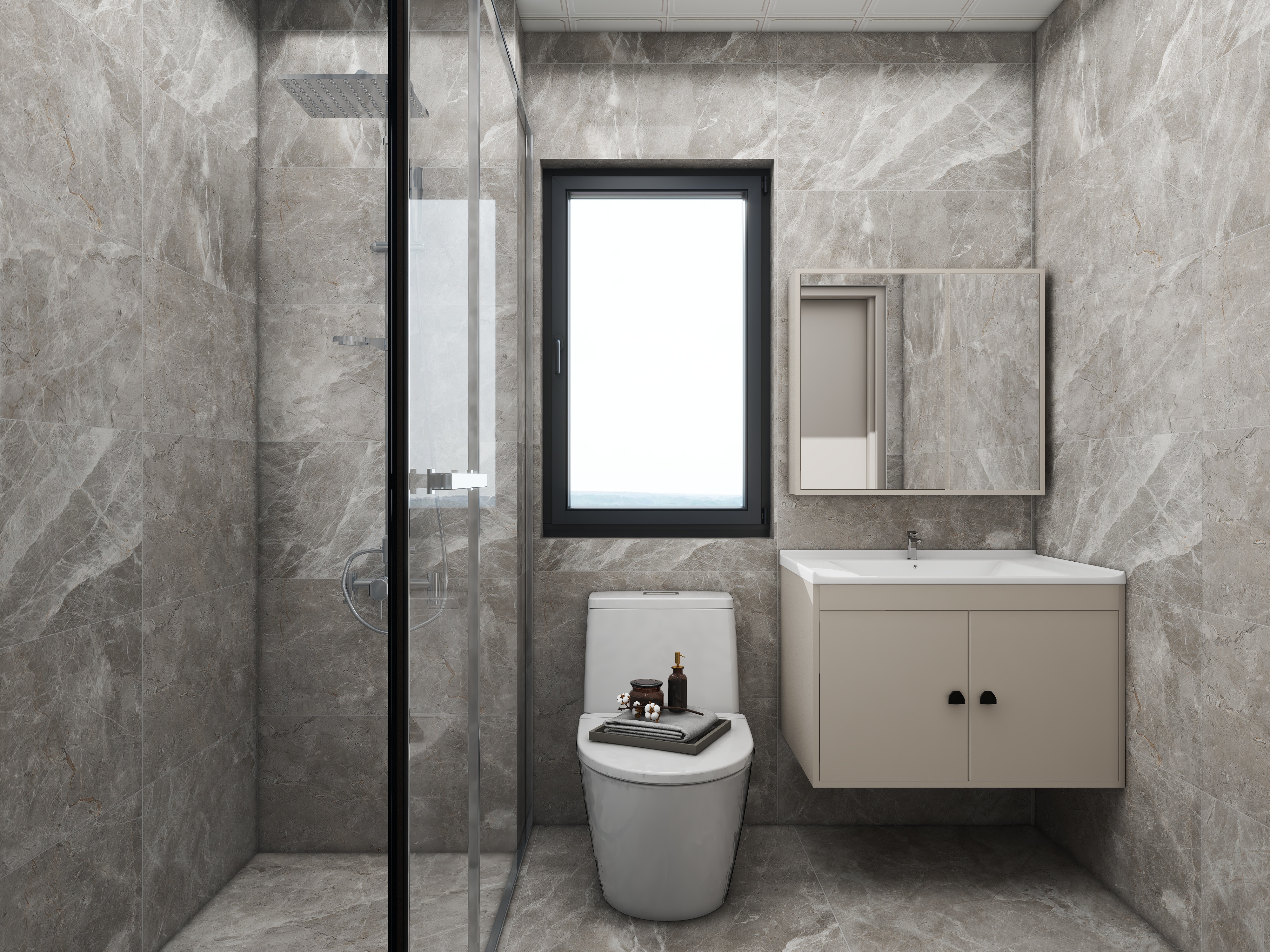 壹诺设计工作室-95㎡3室-现代简约 装修效果图