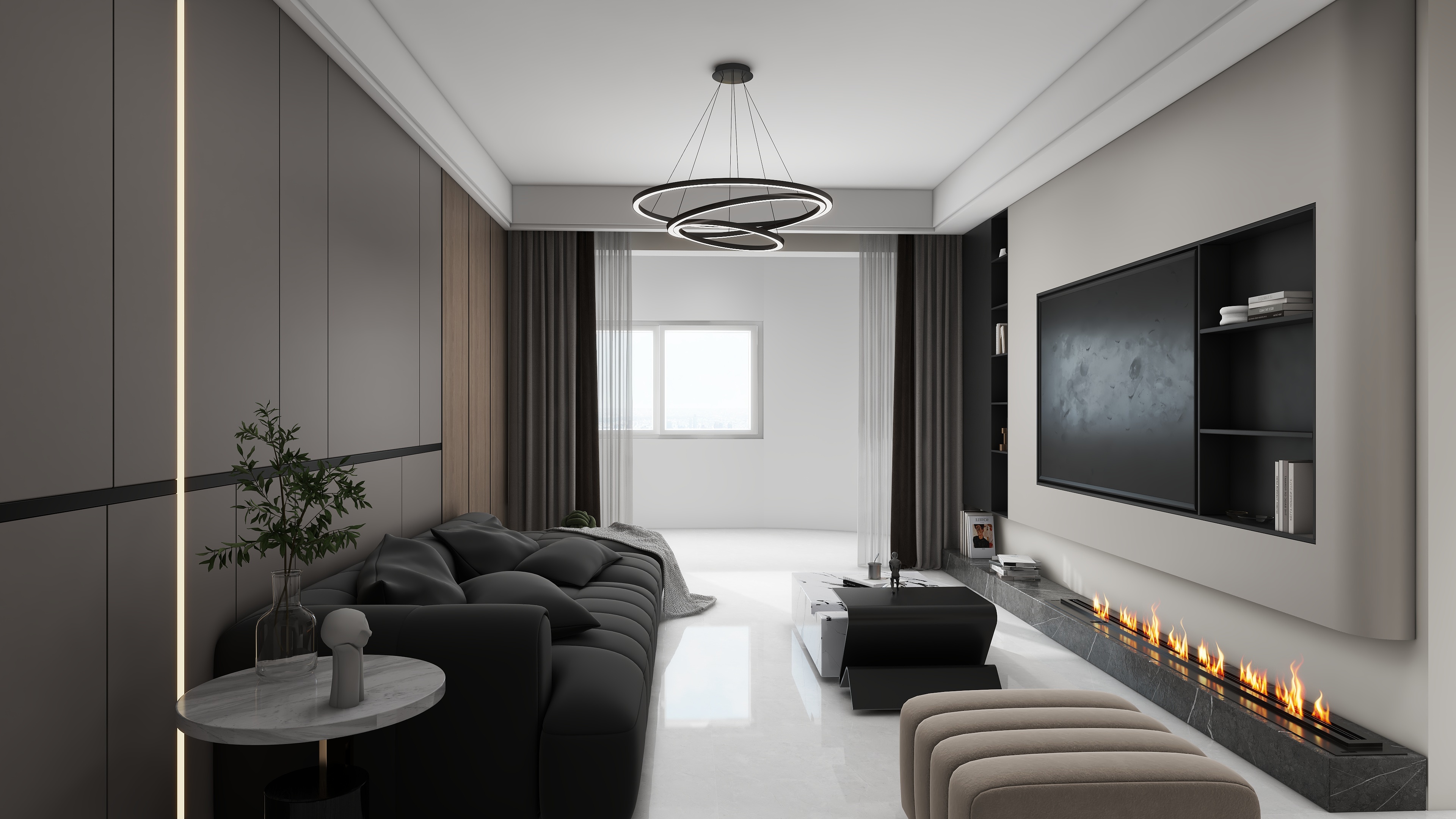 王宇自由设计-保利东湾90㎡2室-装修设计方案