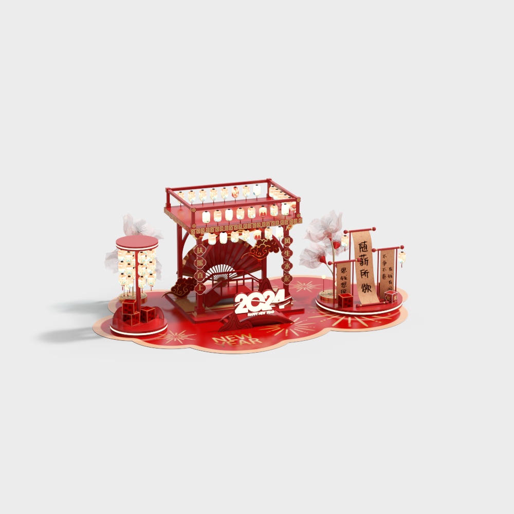 中式龙年新年美陈