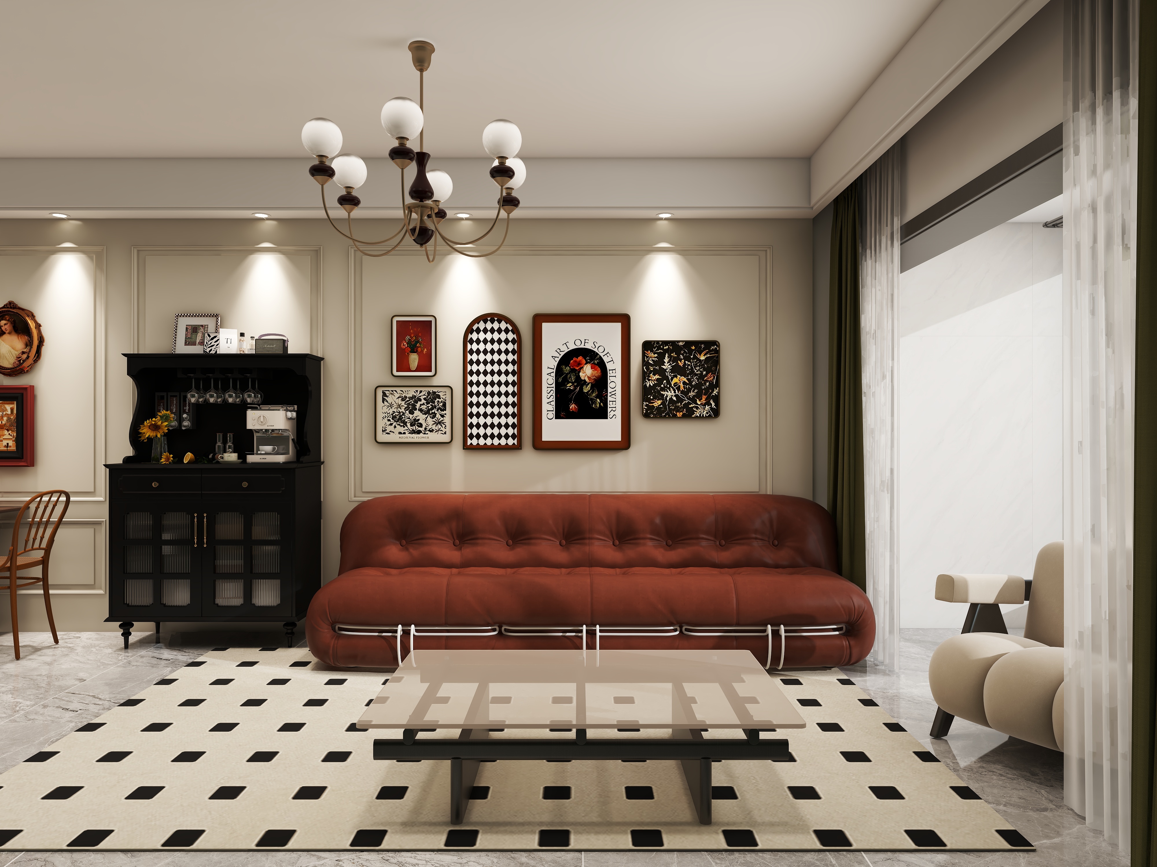 耿璐宇-杭州流水西苑（法式复古）76平装修效果图