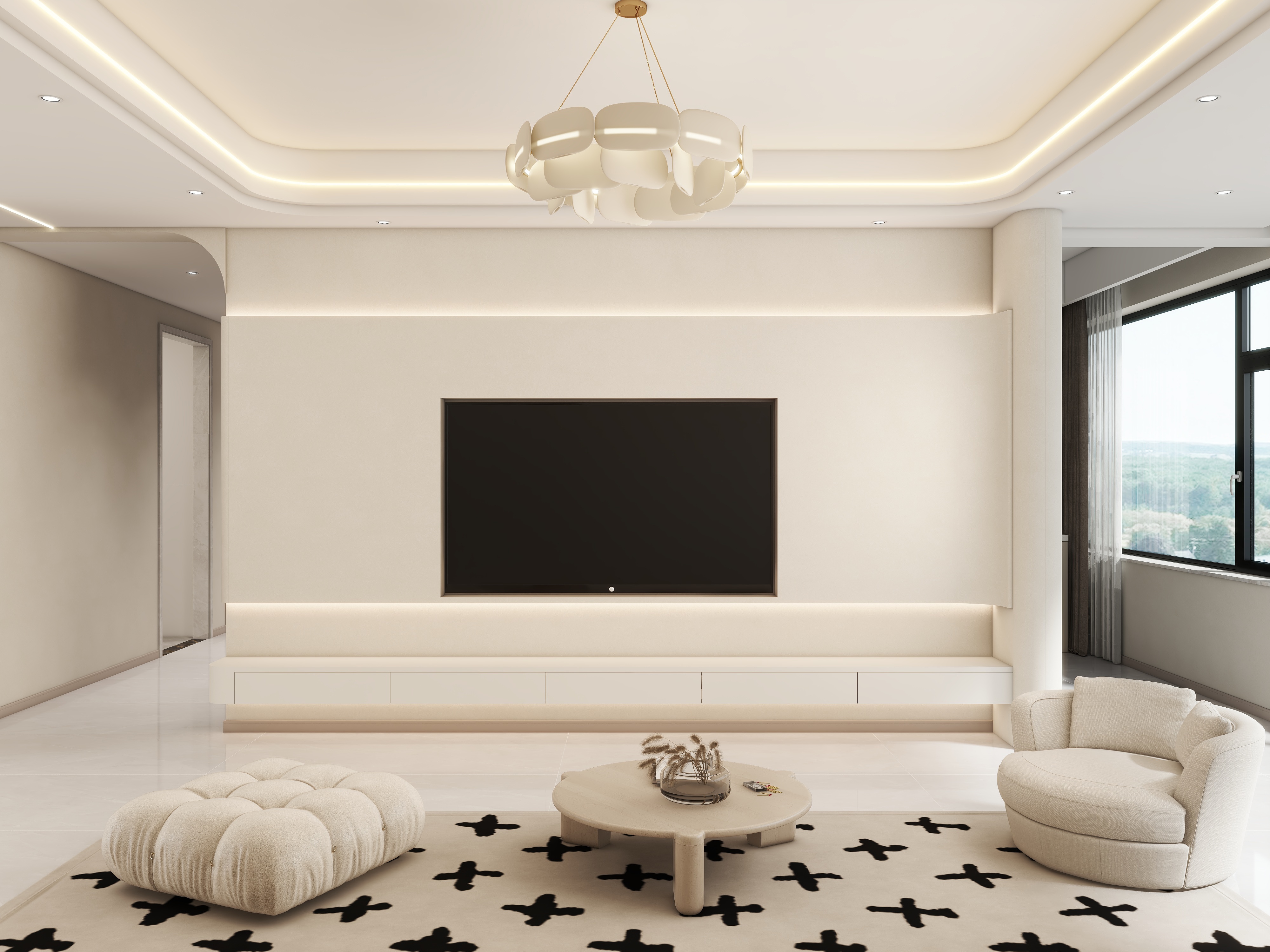 (QM丨DESIGN)-奶油风137㎡4室-装修设计方案