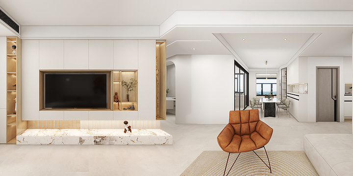 慕白..-富士城157平-简约暖色-装修设计方案