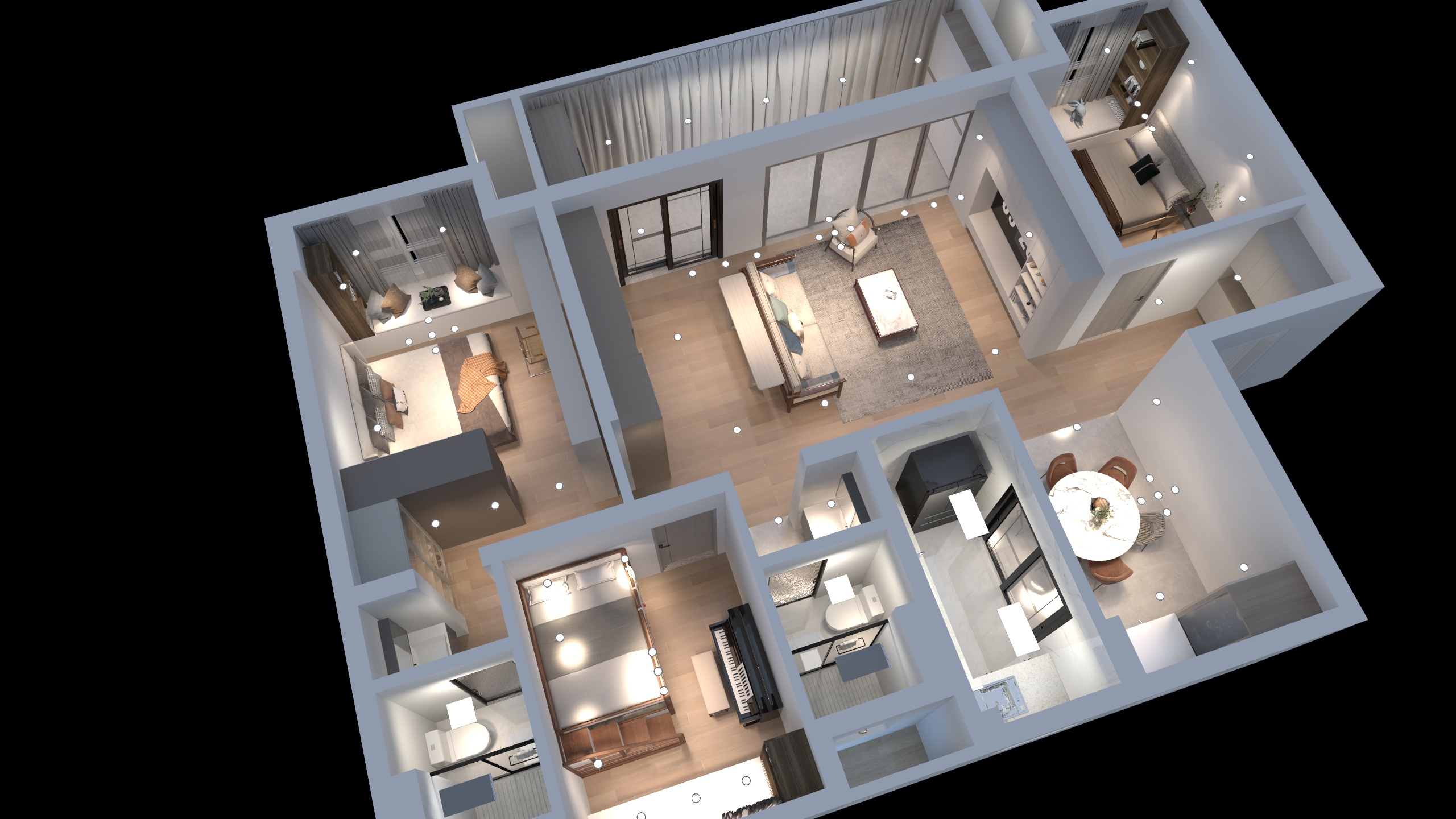 Drogba666-130㎡4室-装修设计方案