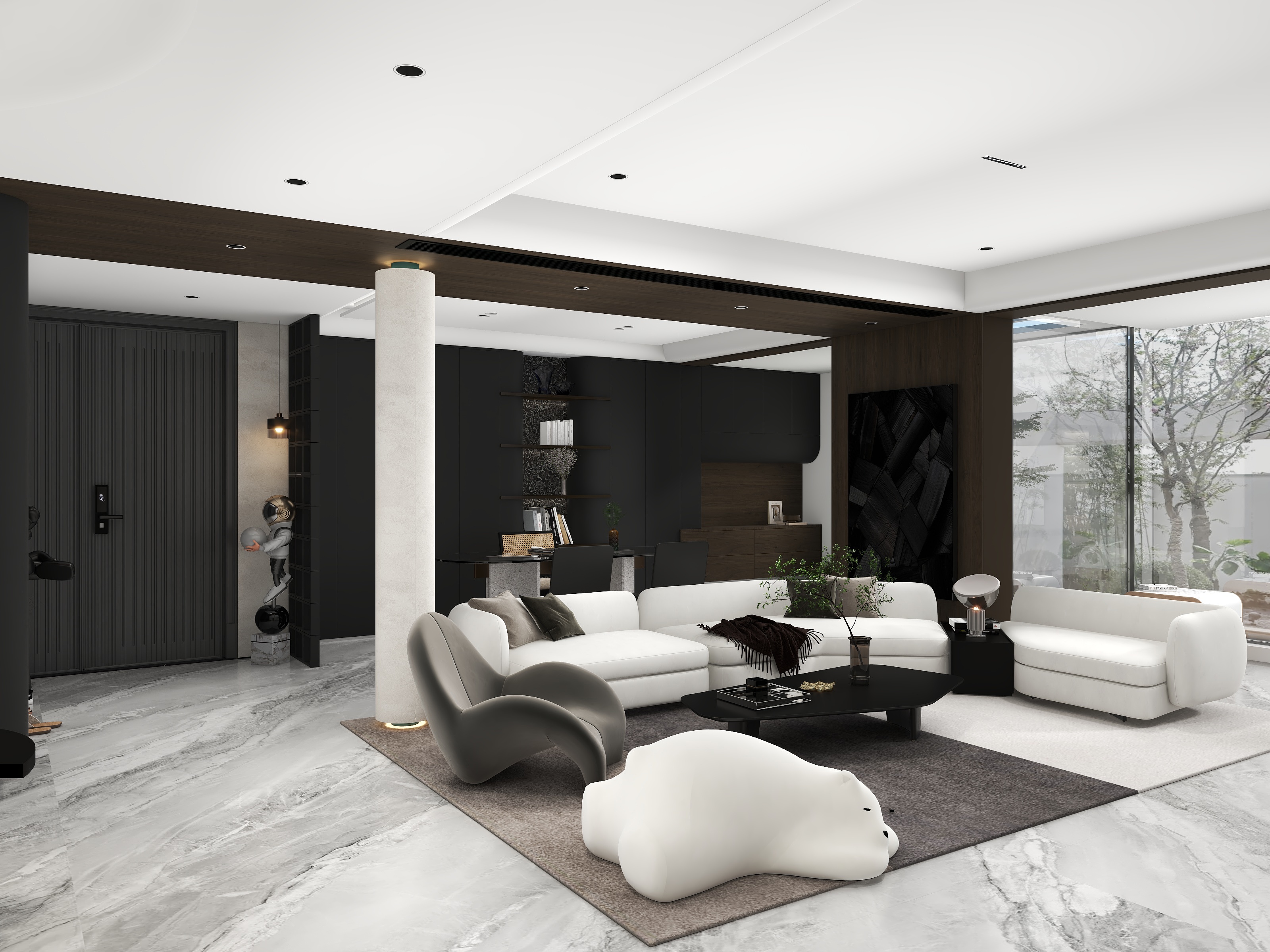 雲野下舍空间-中海·凯旋门184㎡4室-装修设计方案