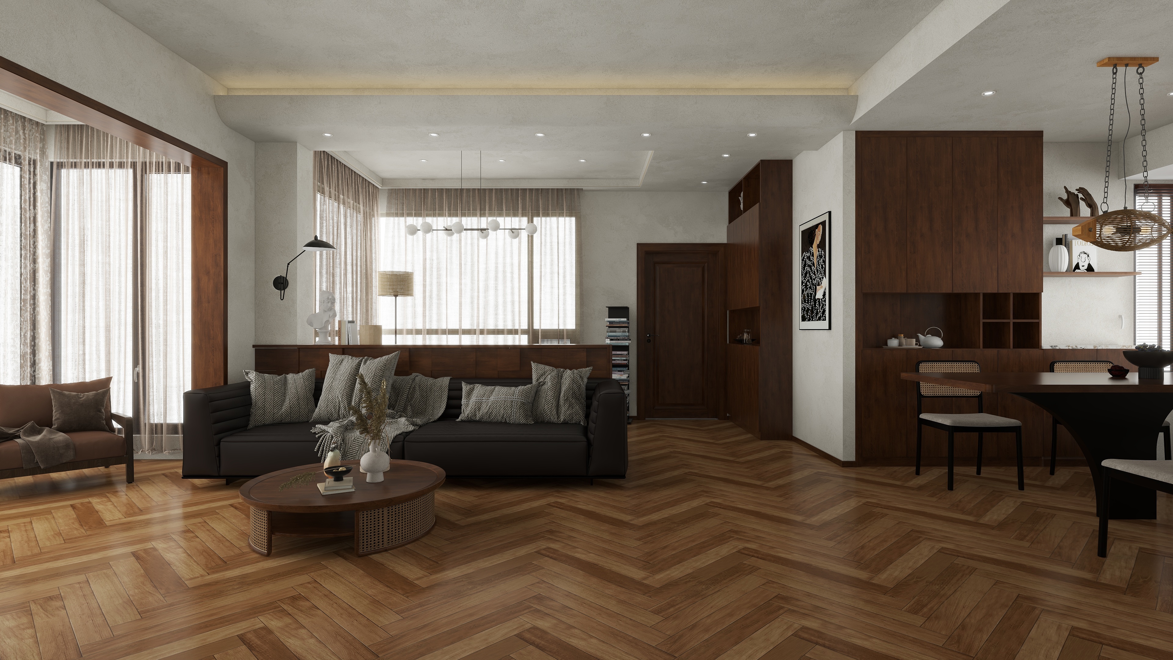 时光抽屉TS-嘉裕花园3栋 中古风-装修设计方案