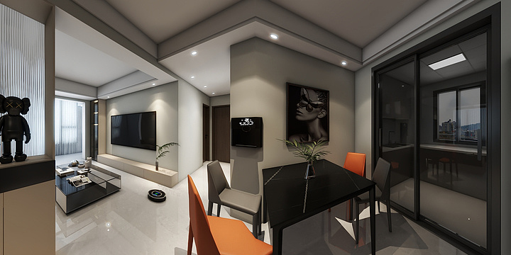 宝鸡斑马线装饰装修-万瑞园110方案-装修设计方案