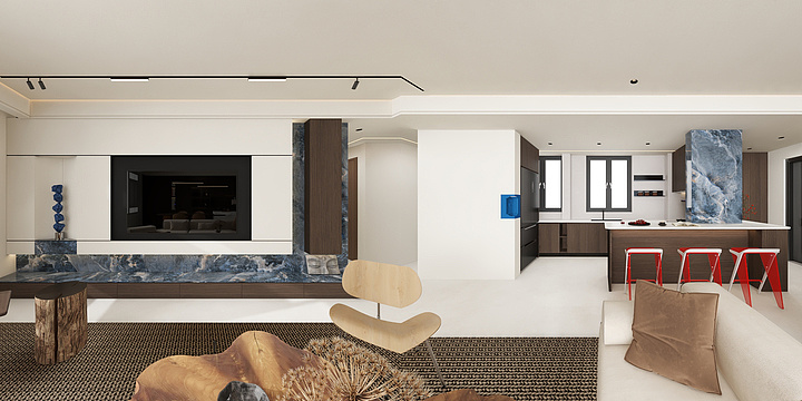 锦川装饰设计-飞洋学府-140㎡大客厅-定稿版-装修设计方案