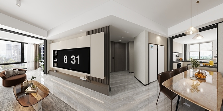 漫步的魚-颐和玲珑室内全景-装修设计方案