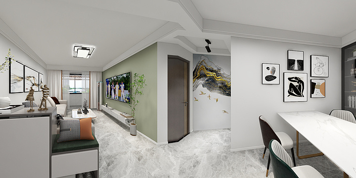 叶挺设计-松汇东路(南良苑小区）291#25#502 效果图-装修设计方案