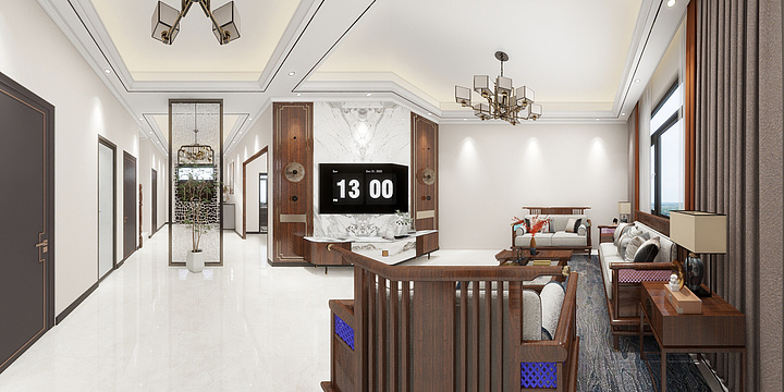 山止川行空间设计丨程宇鹏-曹县徐总二层-装修设计方案