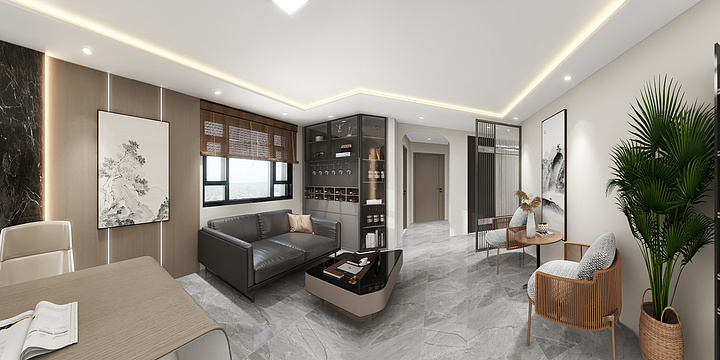 程士菠無相设计-白山家园办公室-装修设计方案