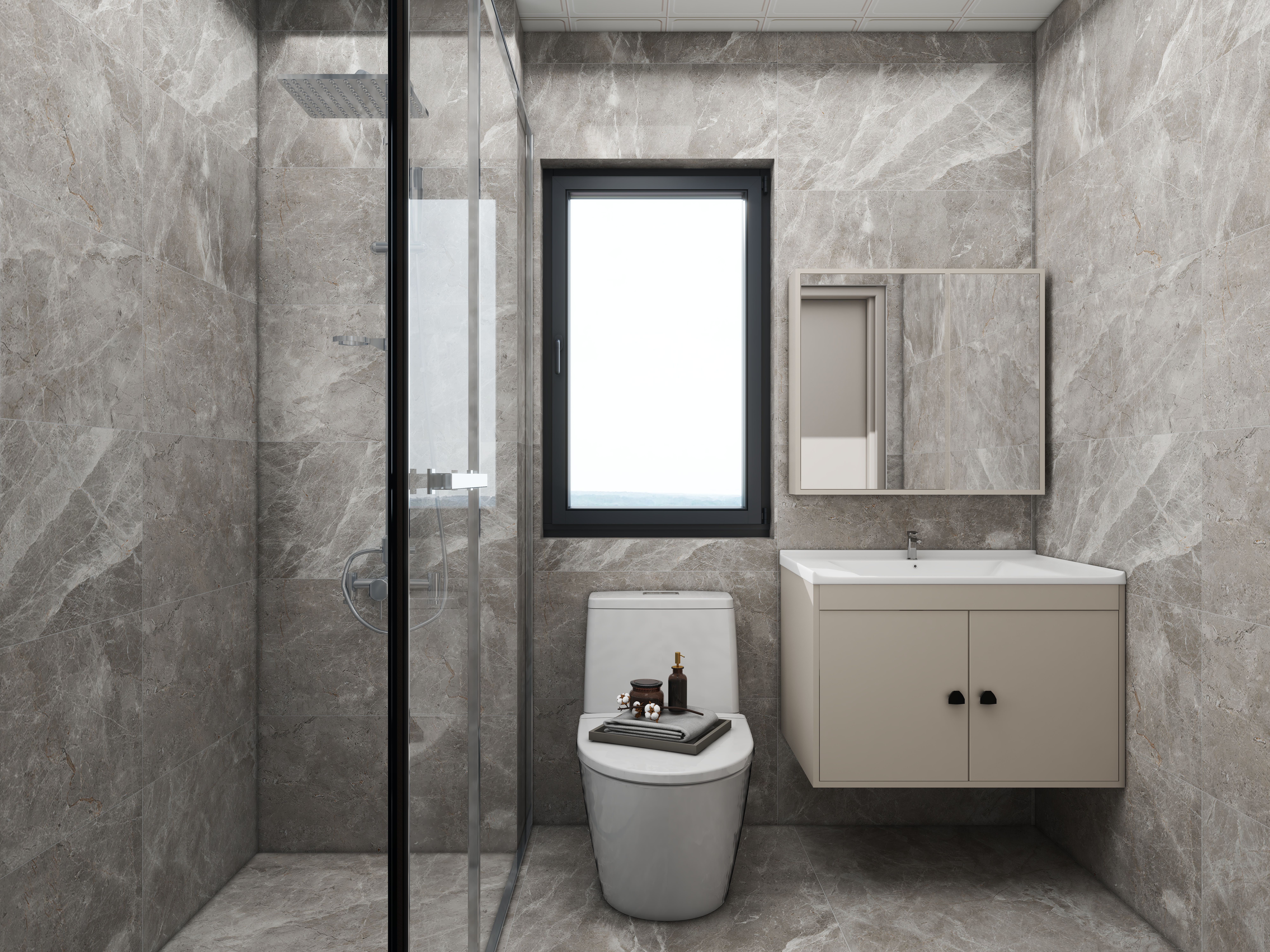 壹诺设计工作室-95㎡3室-奶油风装修效果图