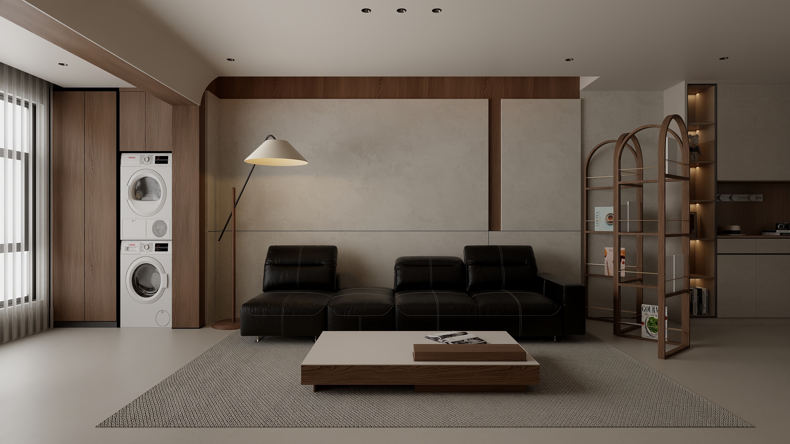 徐然-中古风91㎡1室-装修设计方案