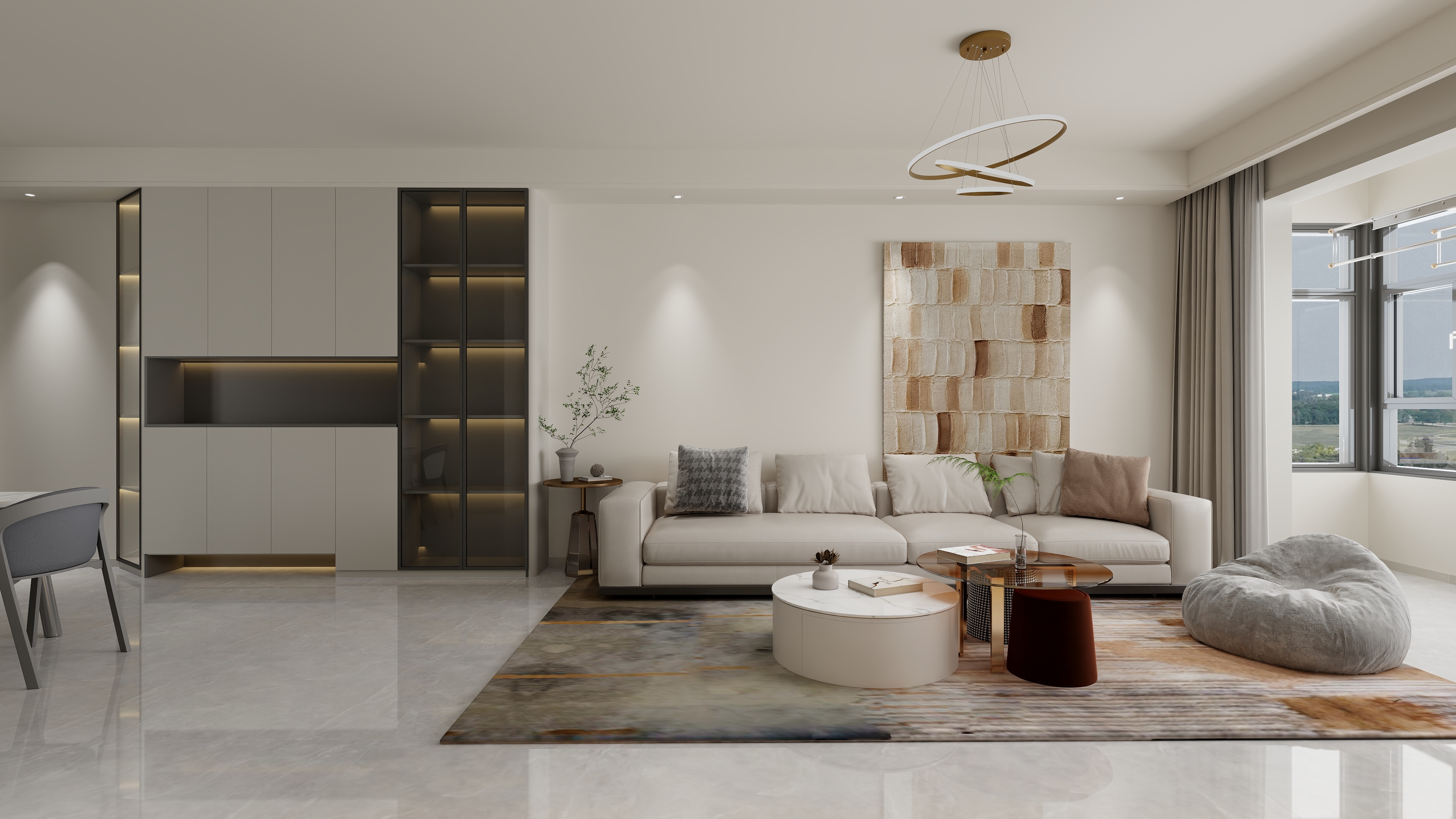 赵泽文ZW-现代奶油130平方-装修设计方案