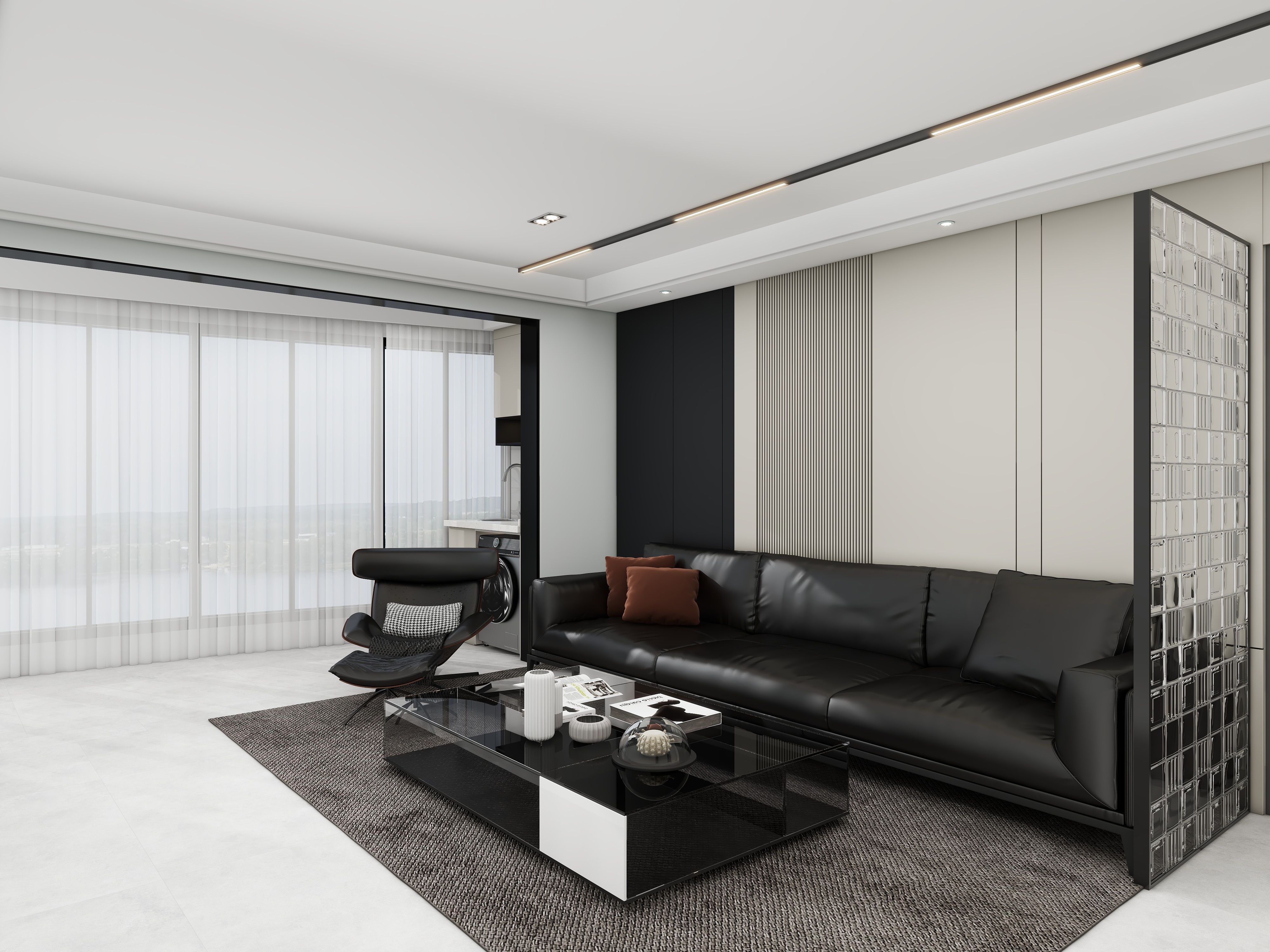 壹诺设计工作室-112㎡4室-现代简约装修效果图