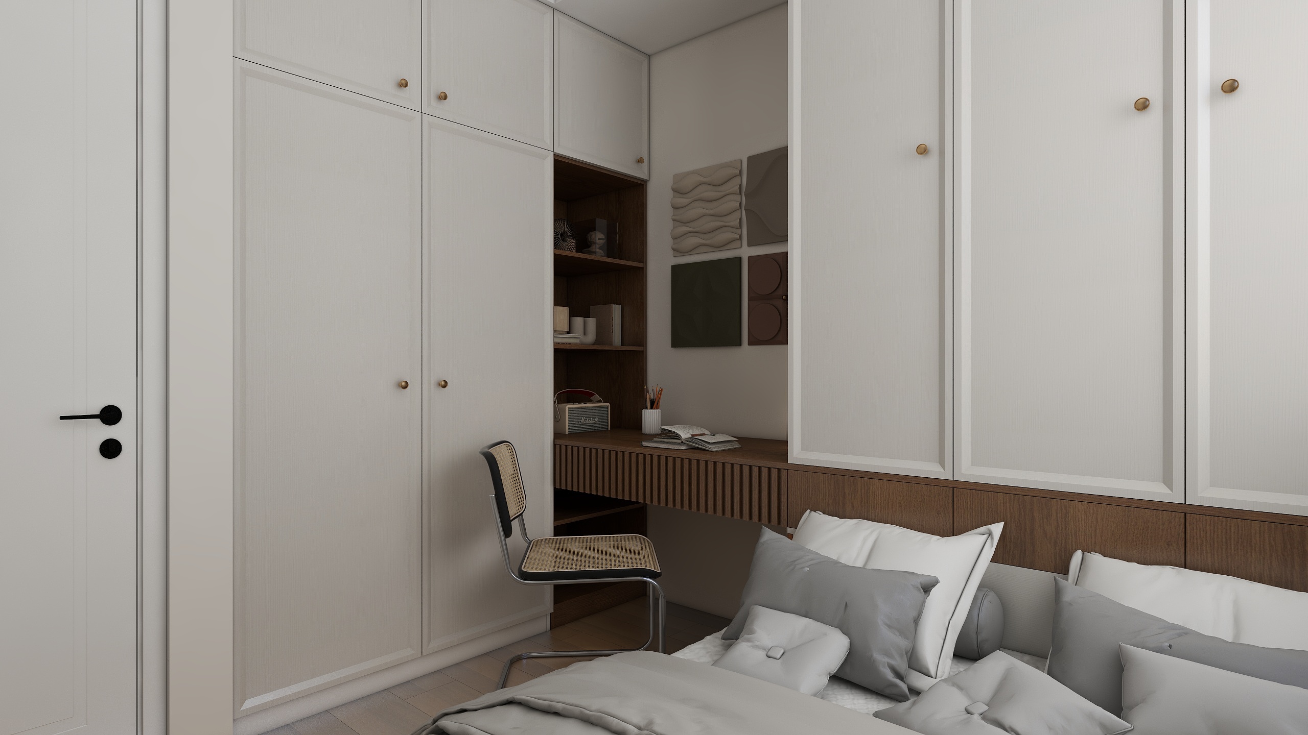 王.兵-雅橙苑-98㎡-法式奶油-装修设计方案