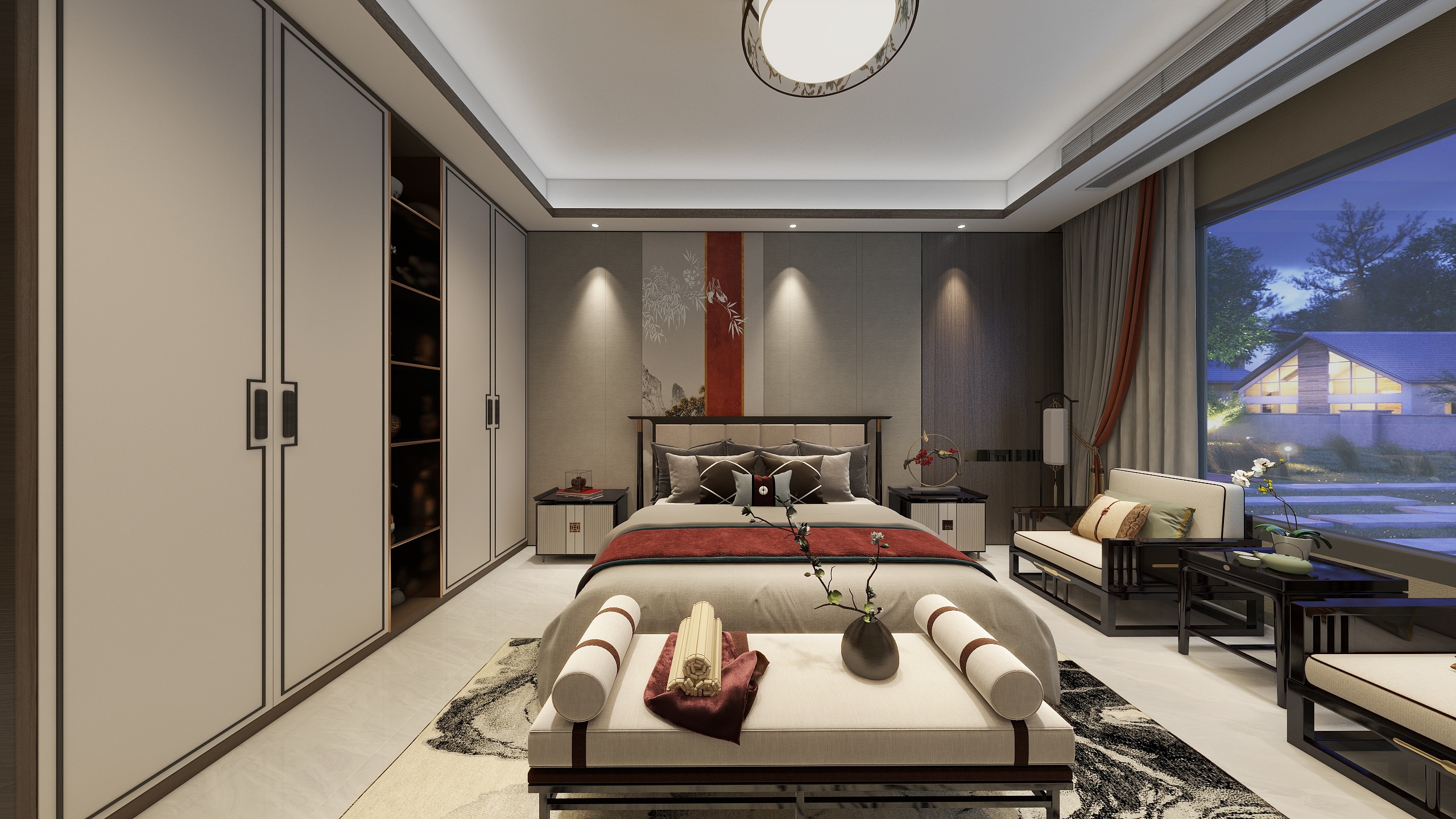 全案设计师-陈墨-195㎡3室装修效果图