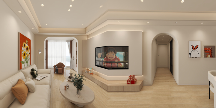 丁一墨-北城时代 80㎡3室 奶油风-装修设计方案