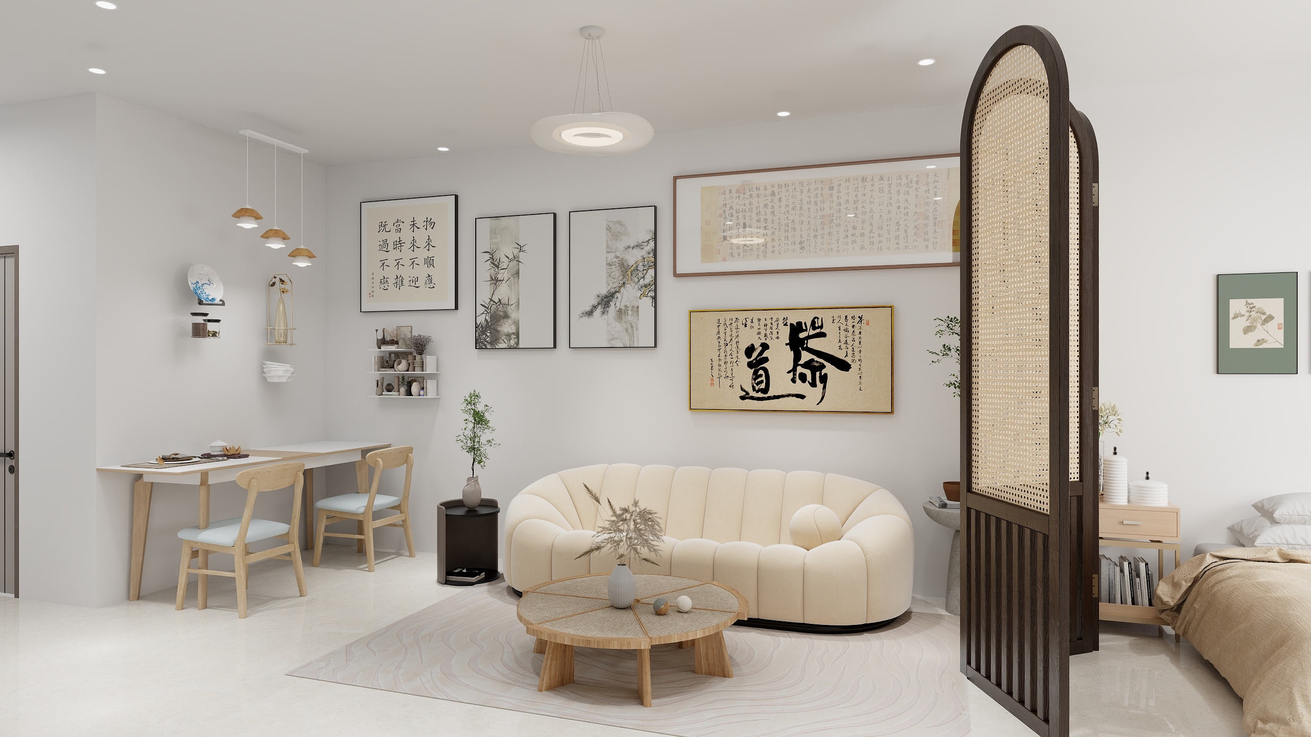 1柒-北部万科城奶油42㎡-装修设计方案