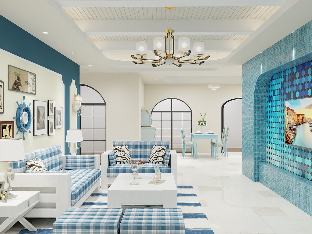 好几天-86㎡1室一层客厅装修效果图第5张