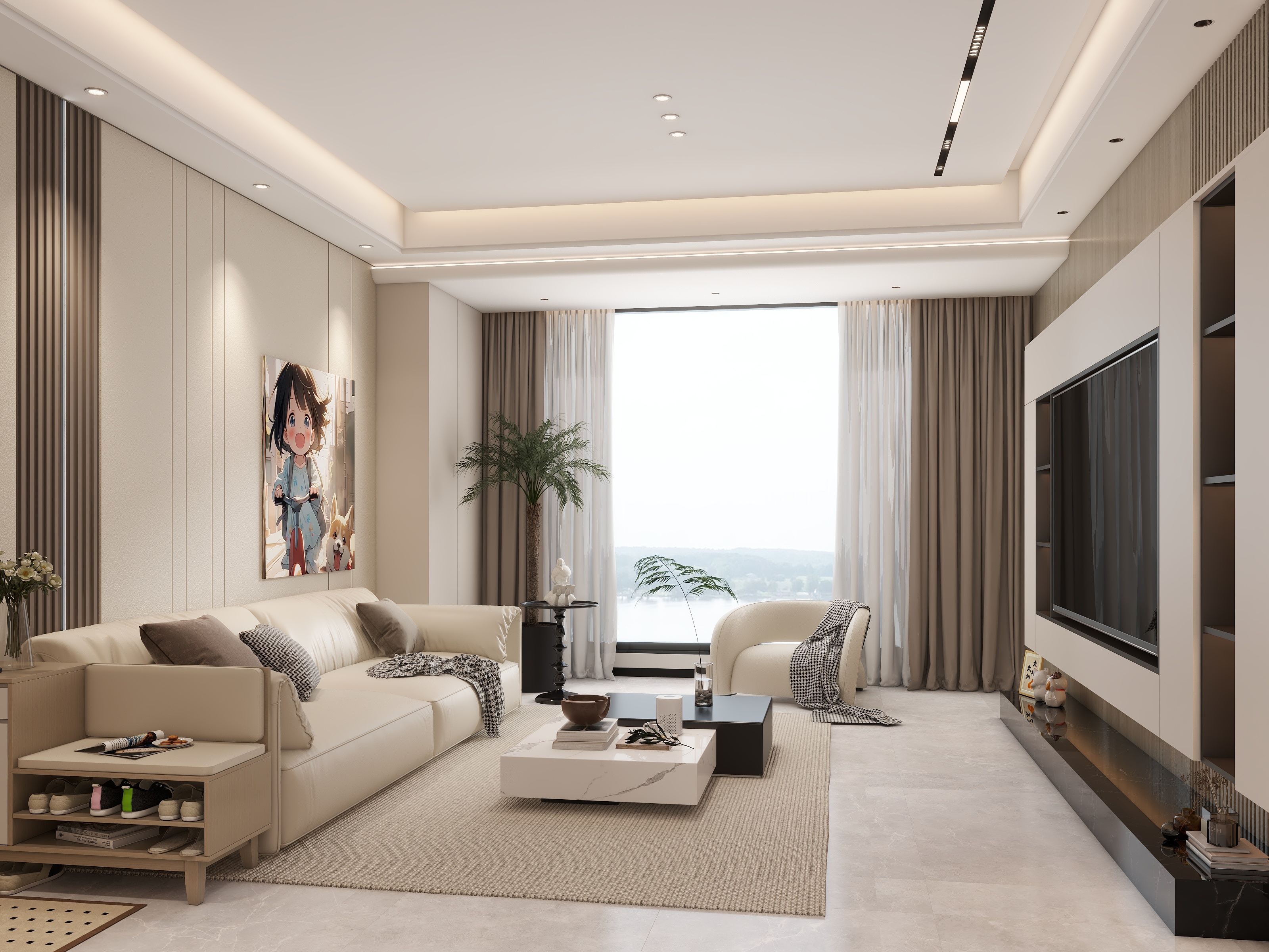 一个爱睡觉的懒虫-111㎡3室装修效果图