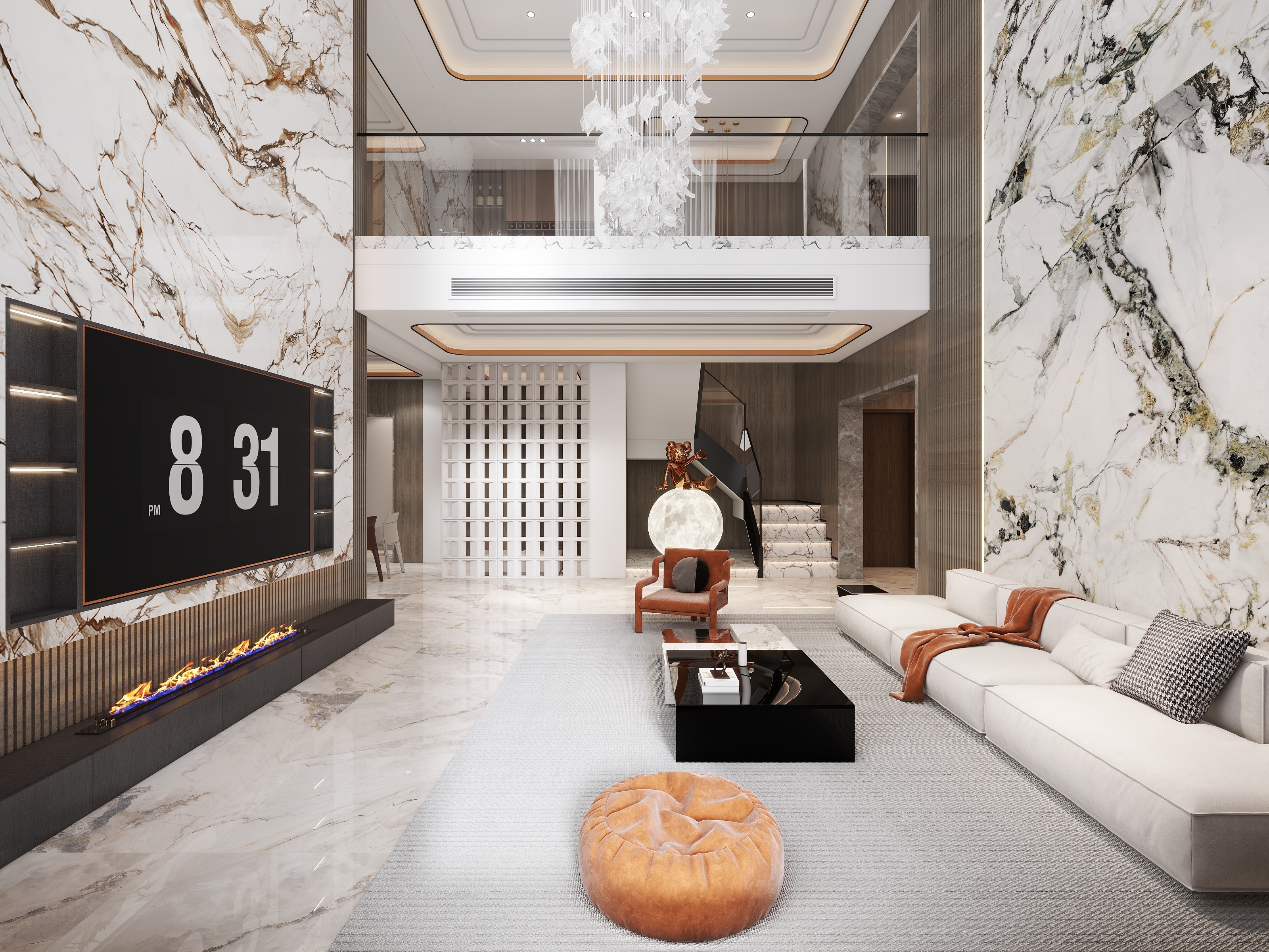 宇榞Yuan-二层轻奢风格别墅-装修设计方案