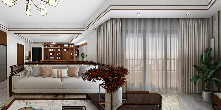 风之言-建发·和玺01房143平四居室新中式-装修设计方案