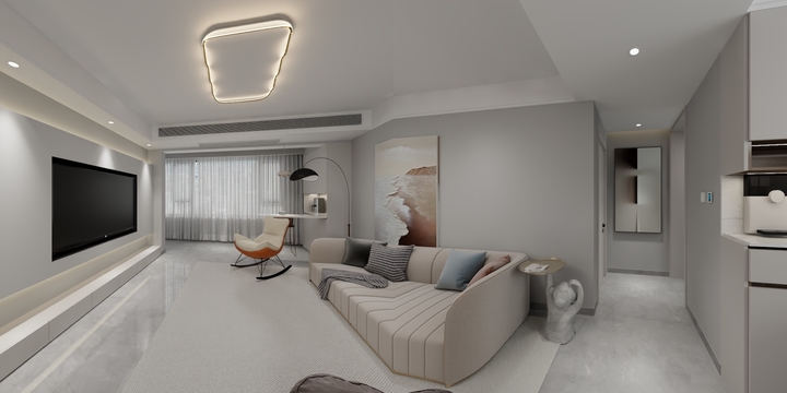 济南装修小刘-2024远洋凤栖翰林18-2-902（局部吊顶+中央空调居）-装修设计方案