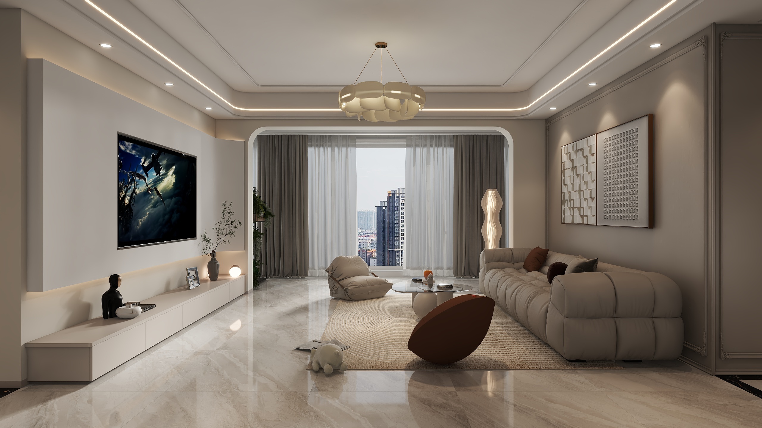 彭勇.全案设计-碧桂园八景台143㎡3室-装修设计方案