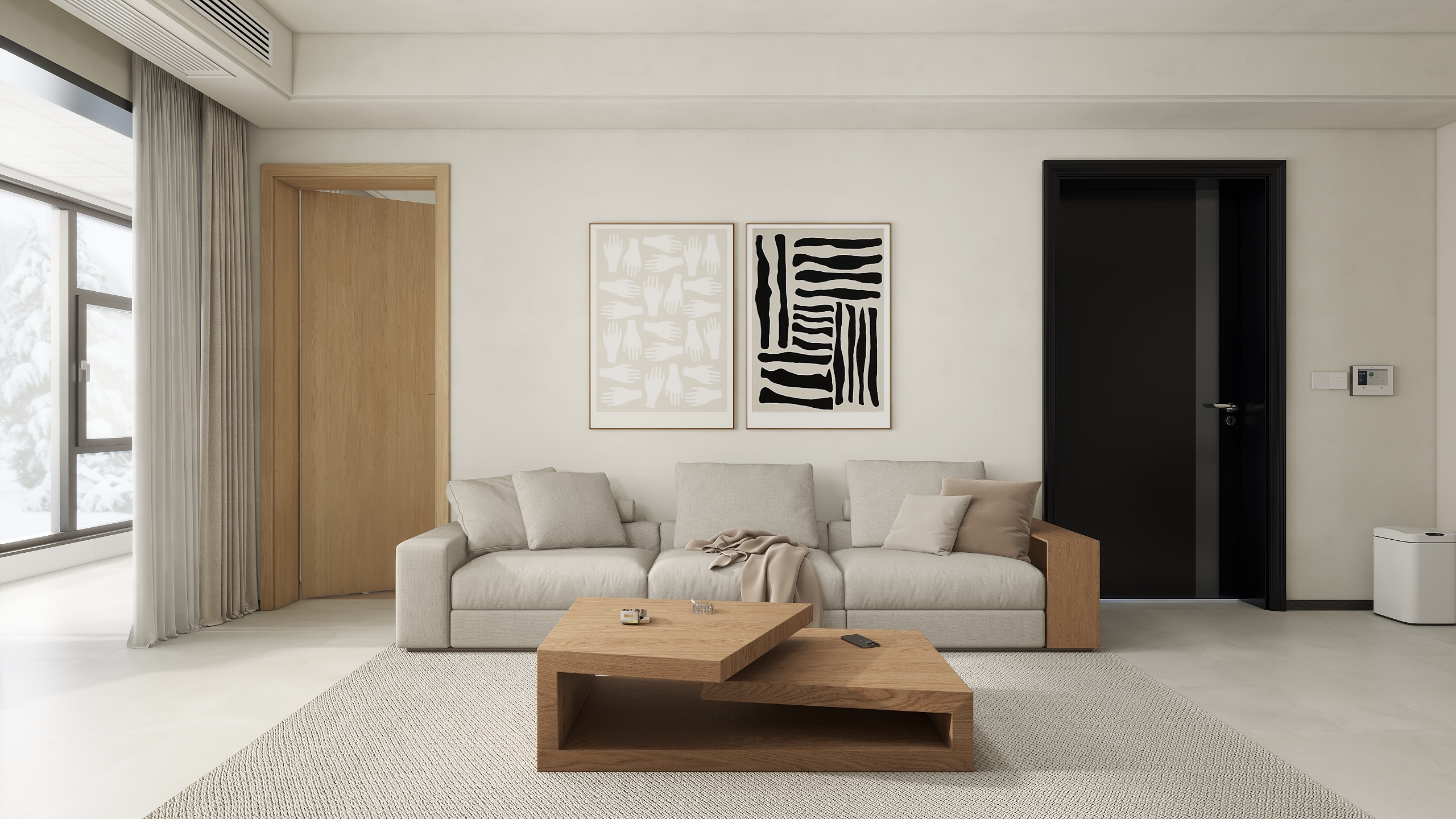 椿秋I-招商万科·山水间109㎡2室-装修设计方案