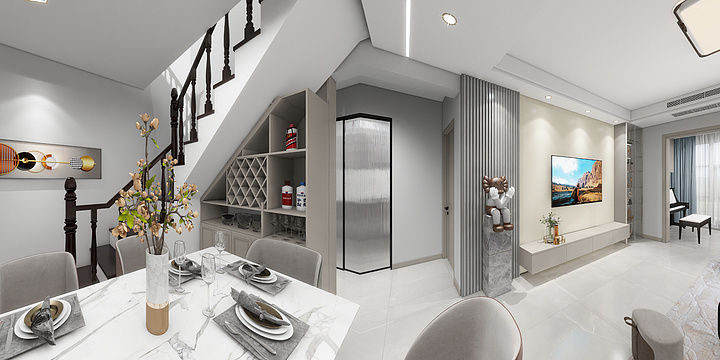 嘉雯装饰-刘主任福居——瑞富印象15幢复式楼-装修设计方案