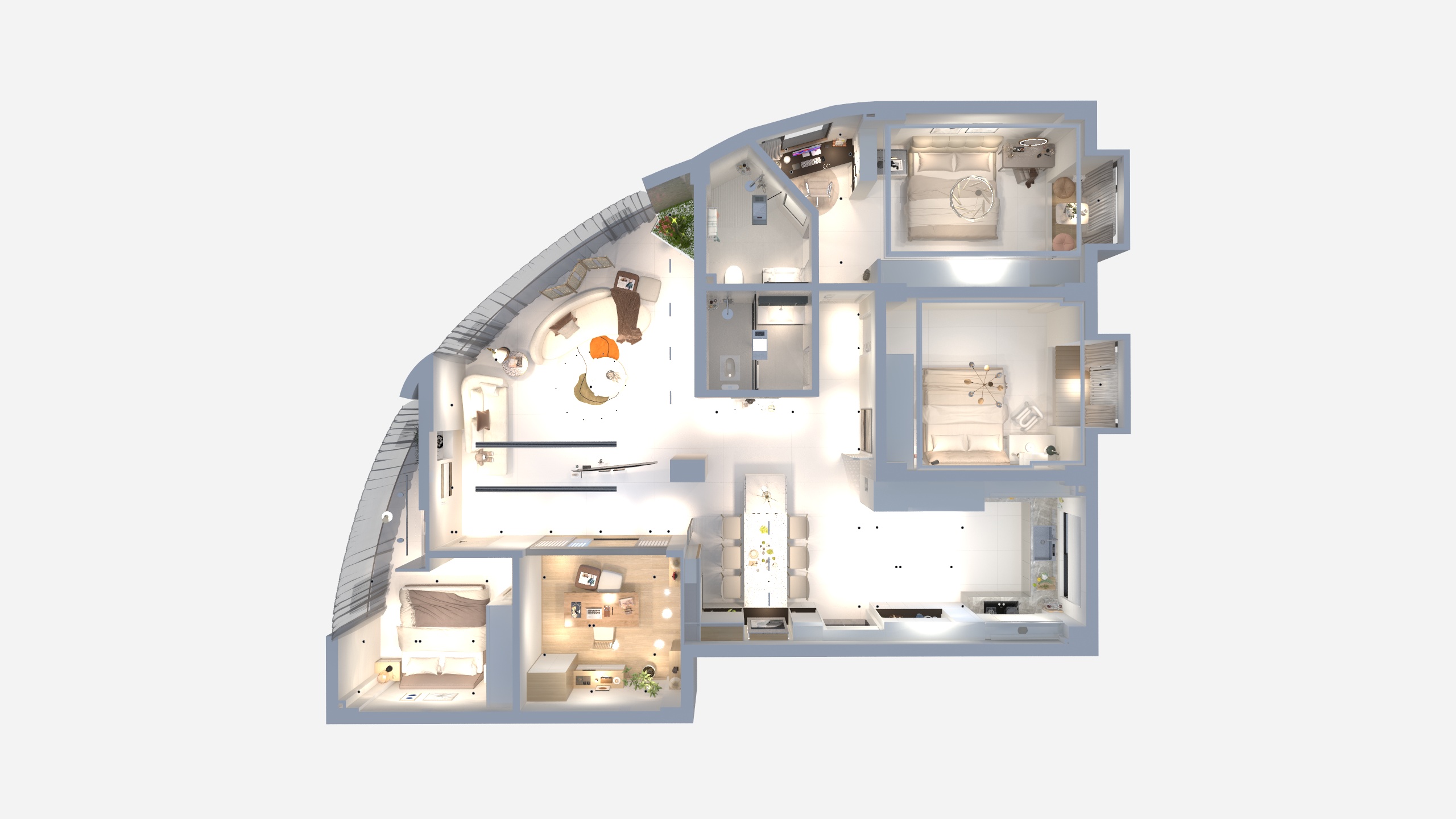 魏小冬24k-一支路弧形顶楼-装修设计方案