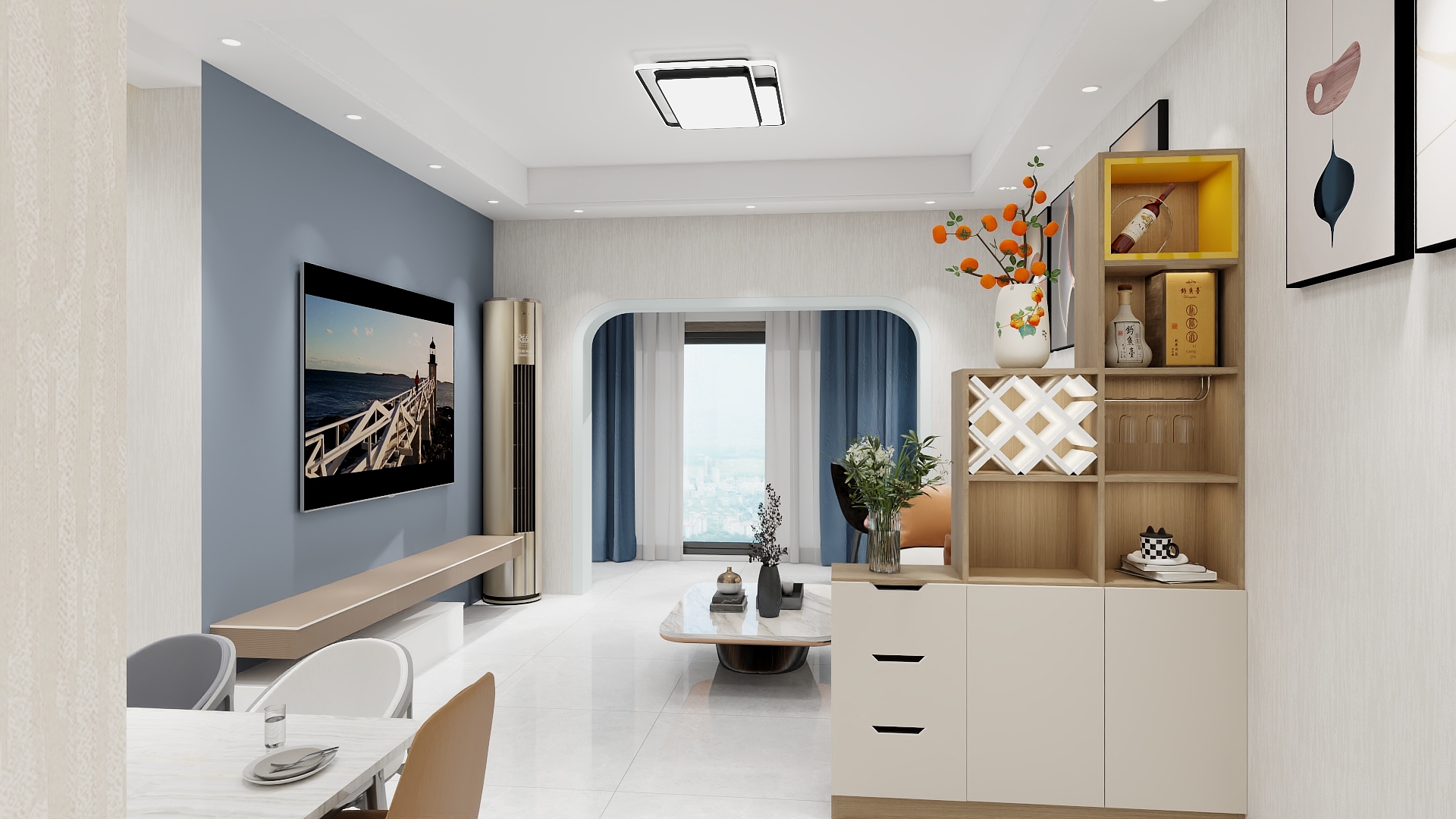 御庭装饰18282572118-正黄金域华府84㎡3室-装修设计方案