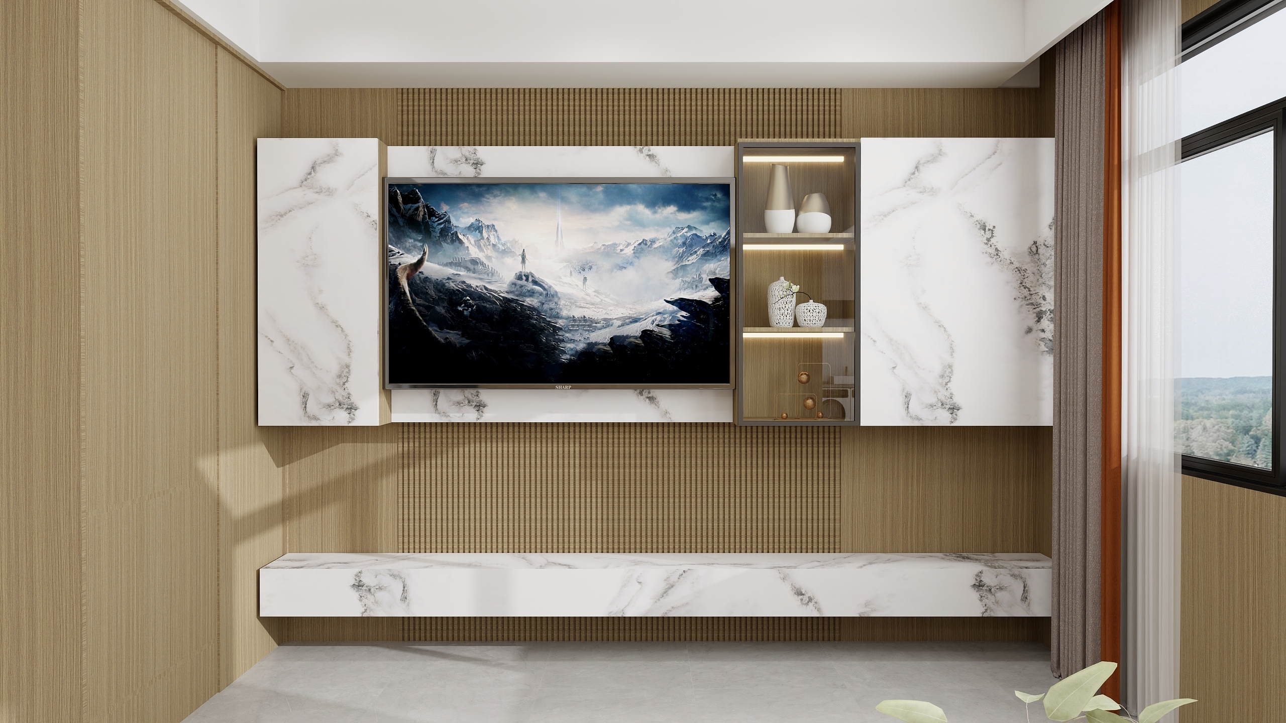 低调nItk-现代简约115平3室2厅2卫-装修设计方案