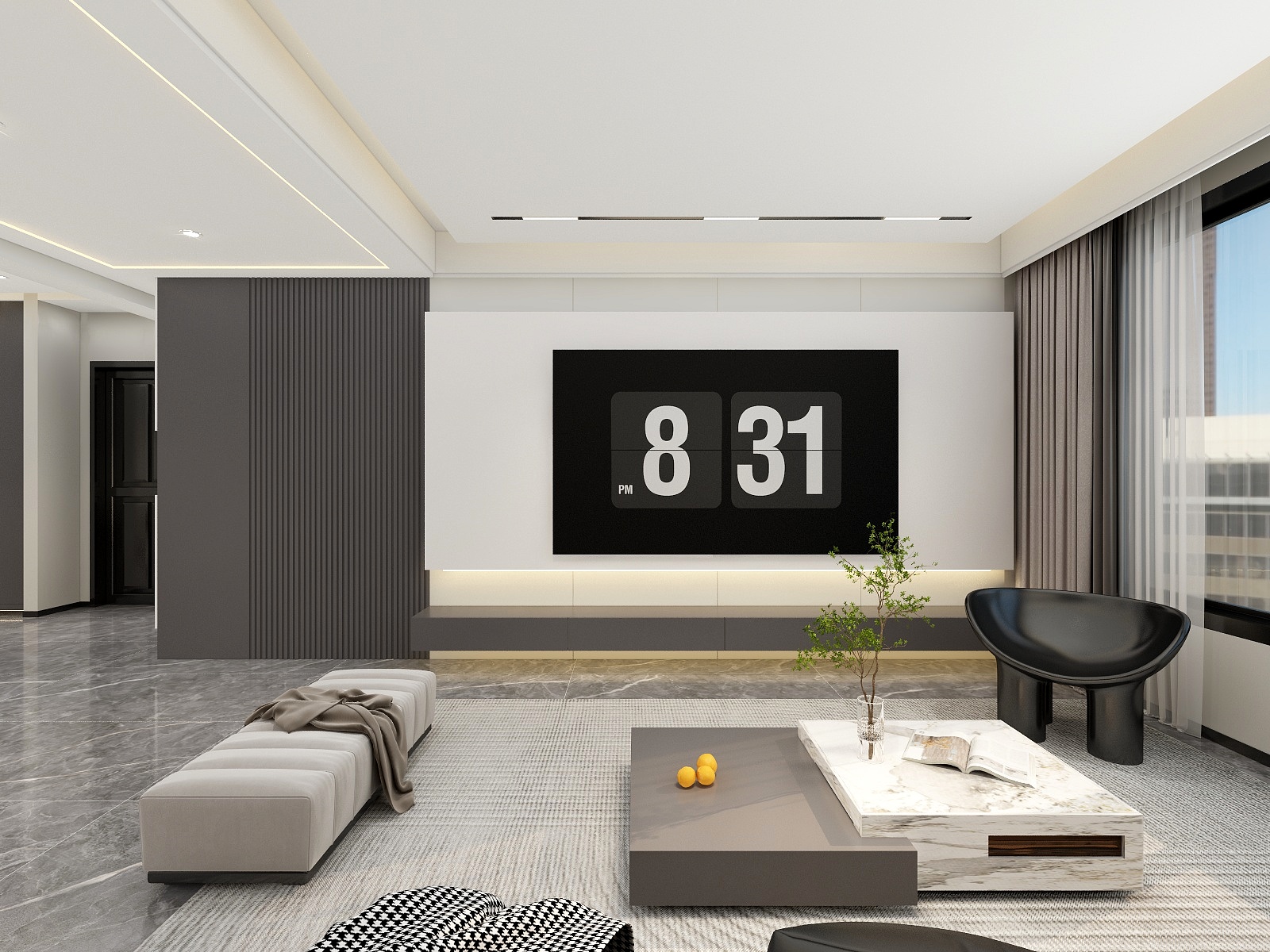 张凯-浑河城145方-现代  无主灯-装修设计方案